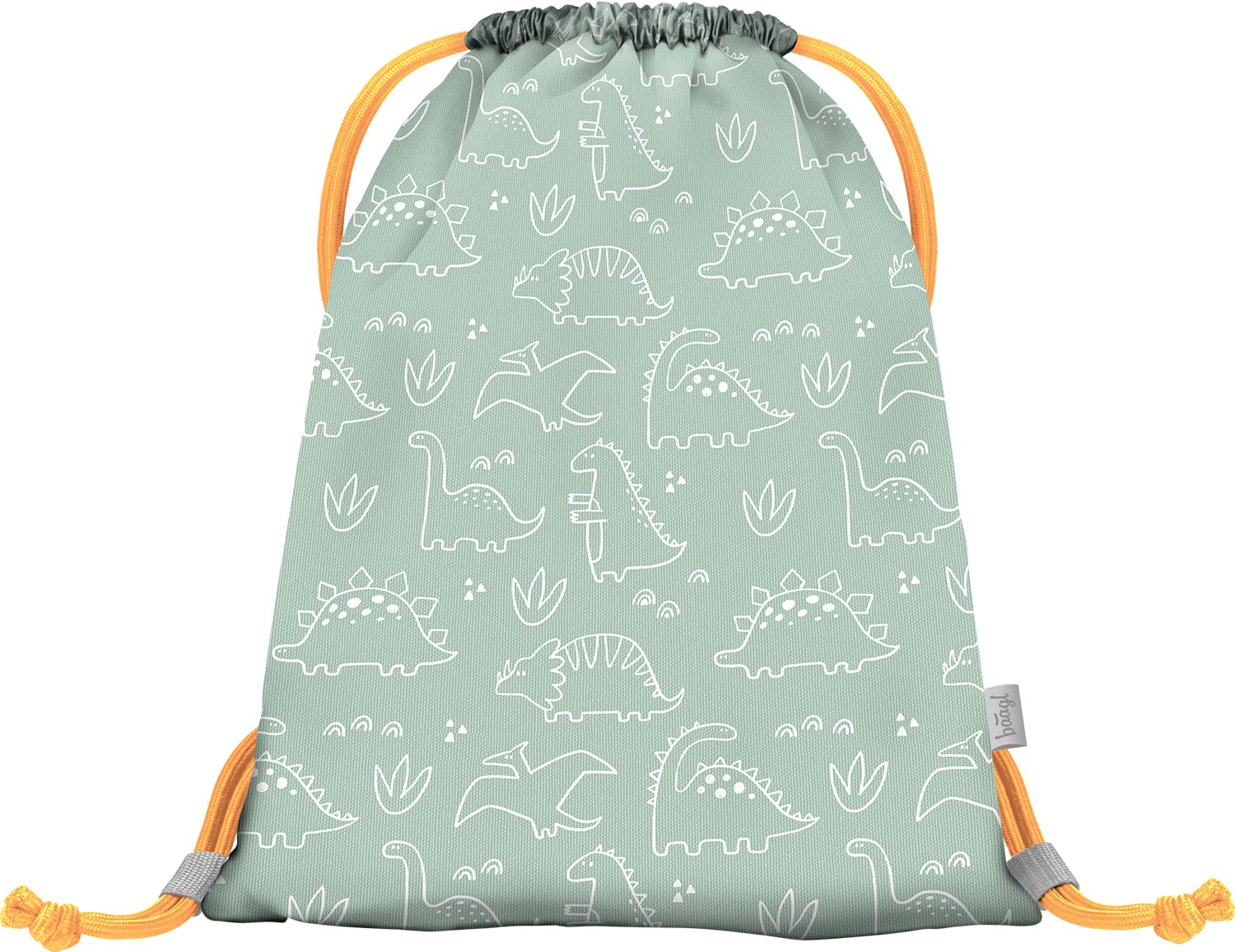 Baagl Turnbeutel Kindergarten, Sportbeutel für Jungen, Turnsackerl Kinder Sport Beutel Schuhbeutel Sportsack (Dino)