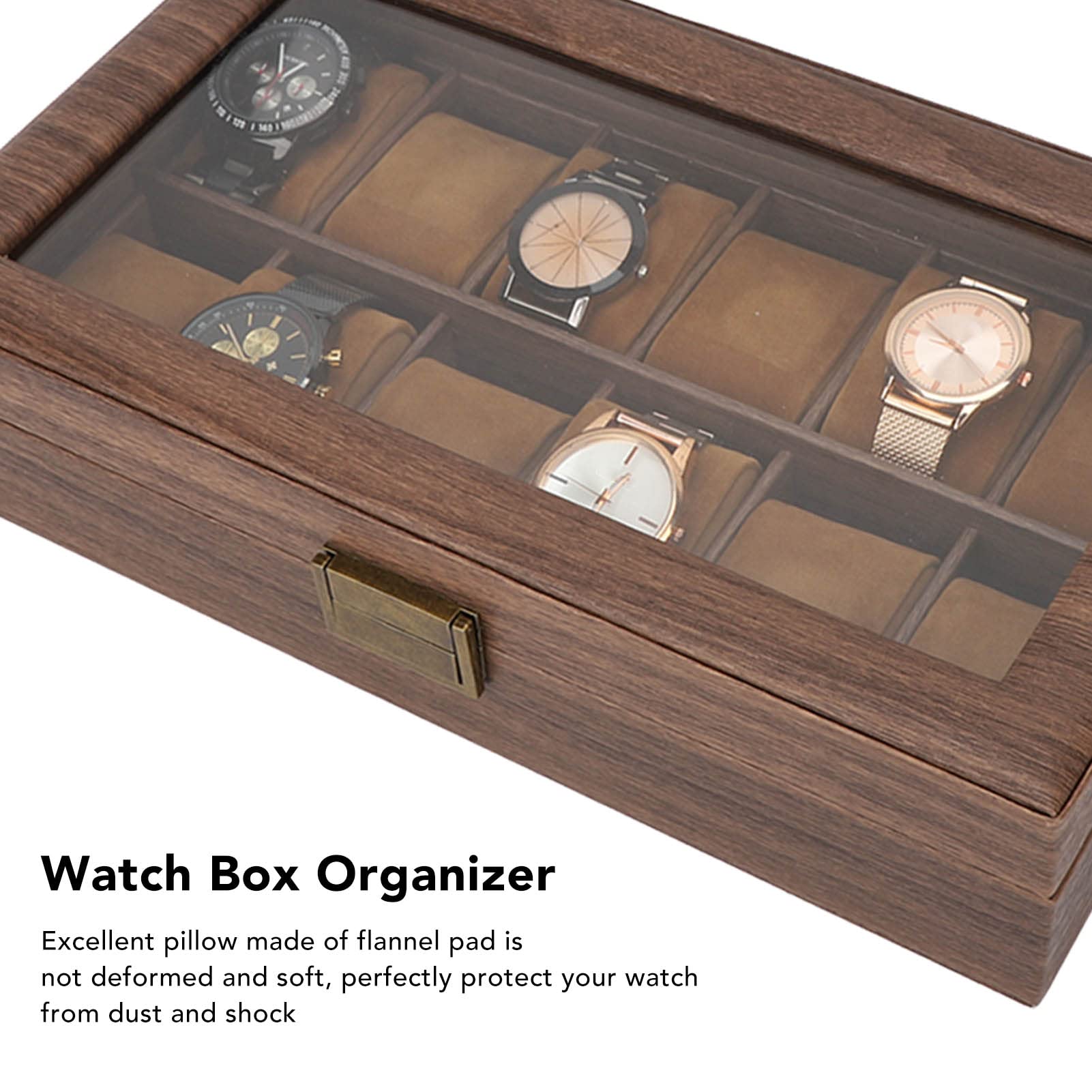 Scatola Organizer per Orologi, Custodia Porta Orologi a 12 Scomparti for Conservazione degli