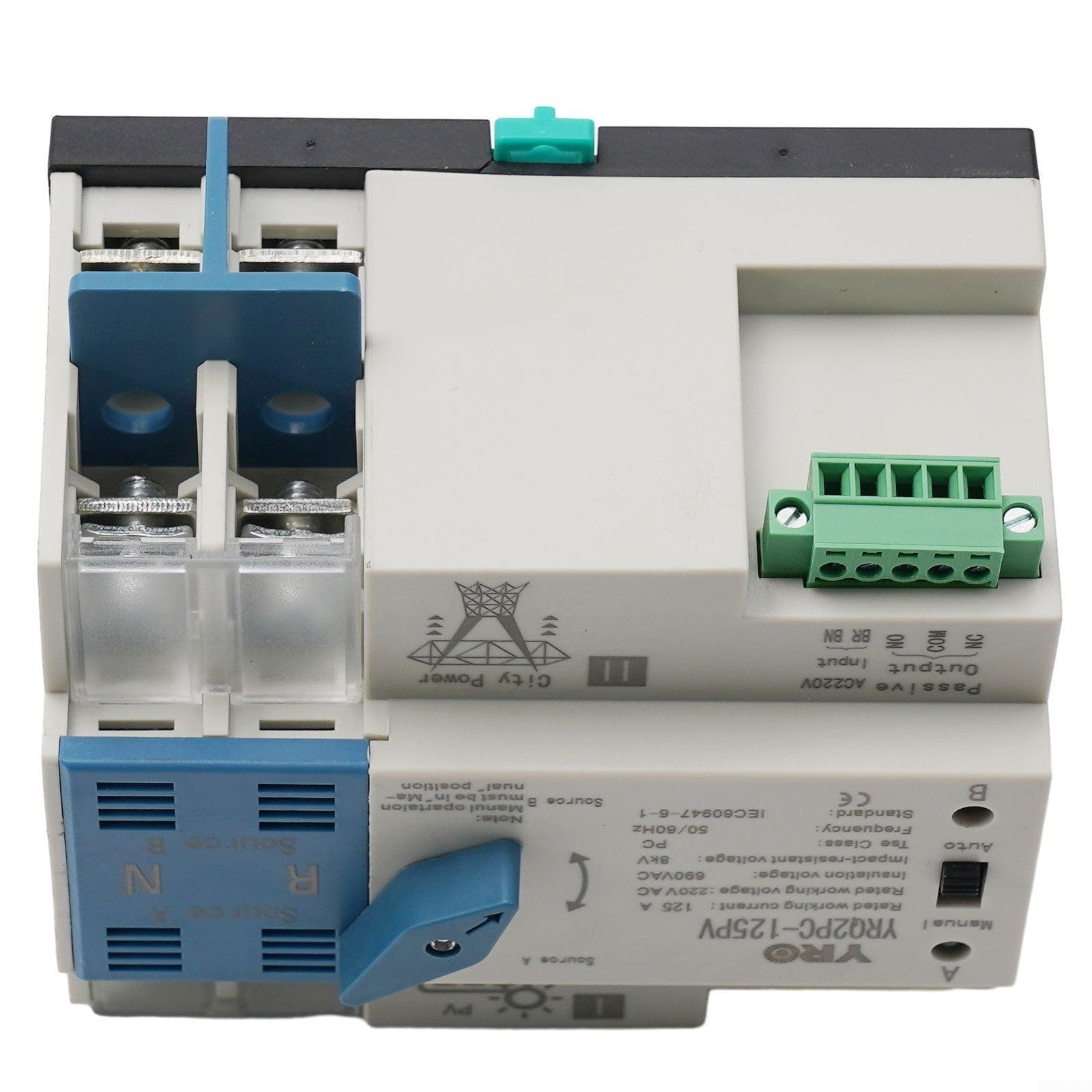 Automatischer Umschalter 2P 125A für Solar/PV