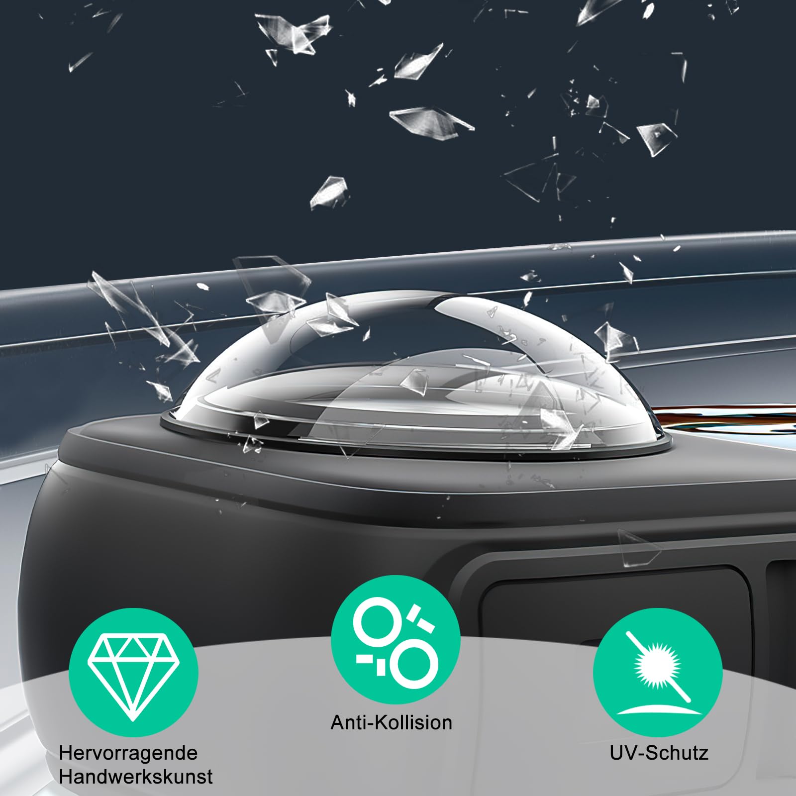 APOMOONS 2 Pezzi Custodia Protettiva Girevole per Obiettivo Protezione Lenti Standard Compatibile con Insta360 X4 - Copertura Perfetta E Resistente Ai Graffi con Panno di Pulizia