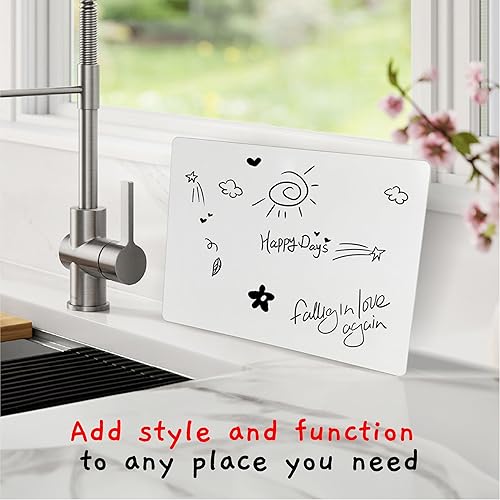 Miniatura 6 de 6 pizarras pequeñas de borrado en seco prémium de 9 x 12 pulgadas, pizarra portátil de borrado en seco, pizarra blanca de mano, pizarras blancas