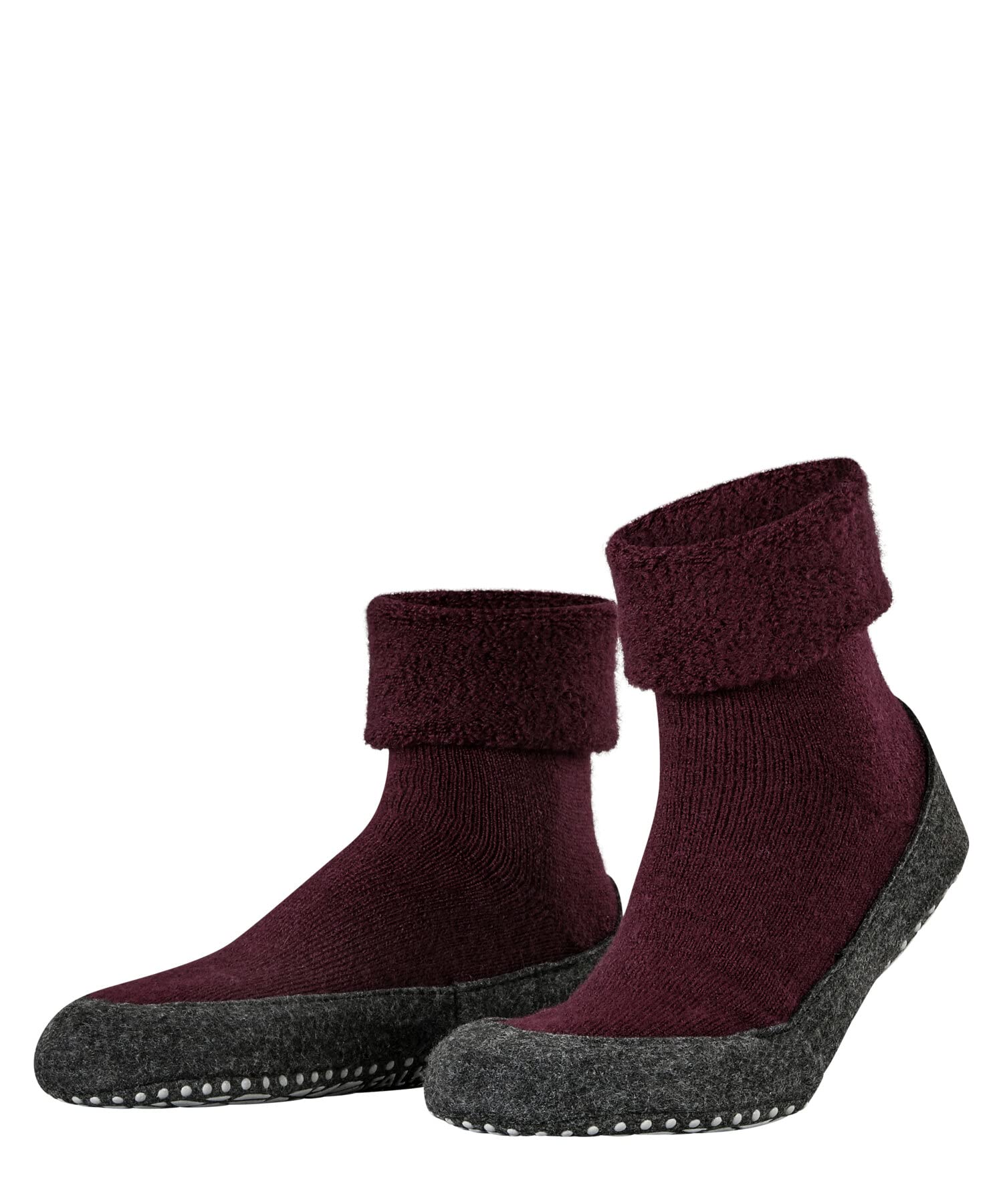 FALKE Men's Cosyshoe Slipper Socks, Wool, Red (Barolo 8596), 8.5-9.5 (1 Pair)