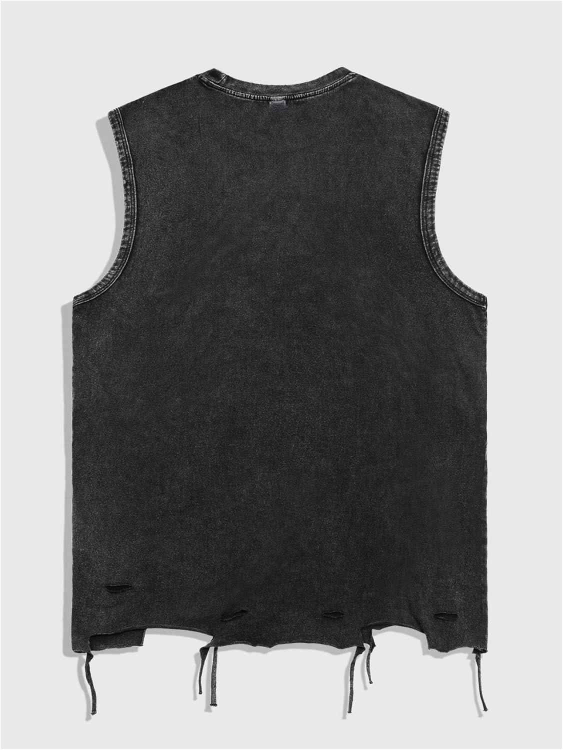 Verdusa Men's Graphic Tees Y2k Gothic Distressed Summer Shirt Grunge Hippie Sleeveless Tank Top - Image 3