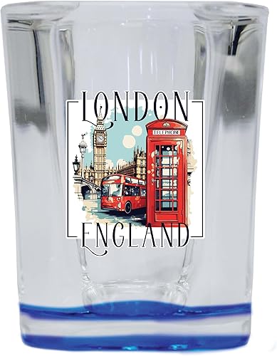 Miniatura 4 de R and R Imports London England Design C Souvenir - Vaso de chupito cuadrado de 2.5 onzas