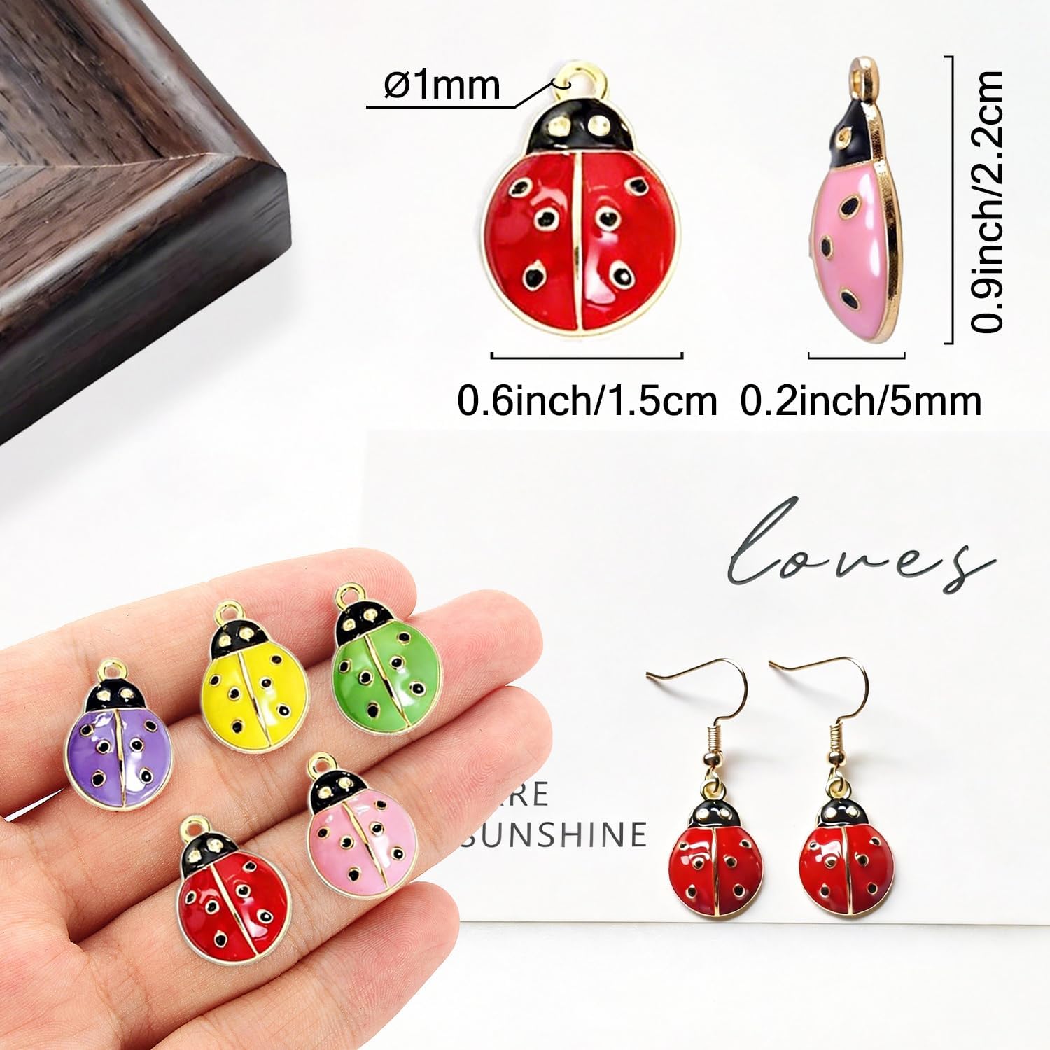 stino Bulk Decorative Enamel Metal Charms for Jewelry Making
