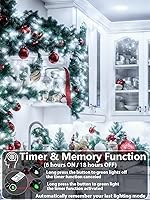 Vista 117 de Guirnalda de luces de Halloween extensible de 200 LED de color morado, extralarga de 82 pies, para interiores y exteriores, 8 modos de iluminación