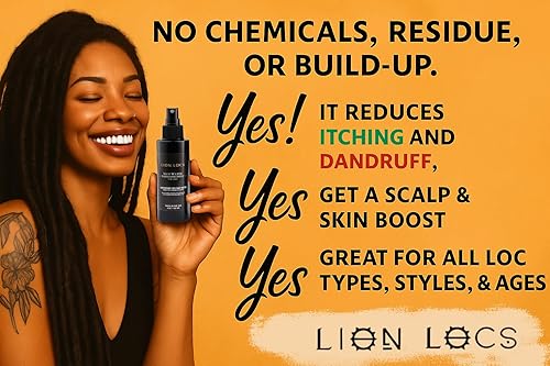 Miniatura 3 de Lion Locs Starter Twist and Lock Spray para nuevas rastas | Niebla vegana de sal marina con aceites esenciales y aloe (4 onzas)