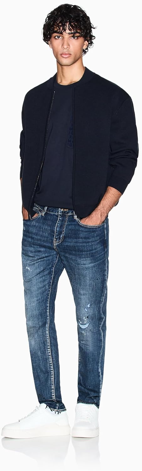 Armani Exchange Mens Flocked Logo Pocket Tee - Image 4