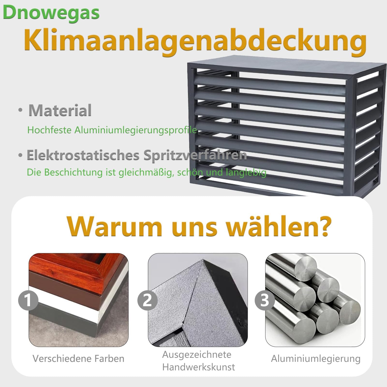 Cubre Aire Acondicionado Exterior Beige 1.5HP,Cubierta Aluminio Aire Acondicionado Exterior Rejilla Protección Antirrobo Reducción Ruido 30% Soporte Plantas Resistente Climáticas Extremas
