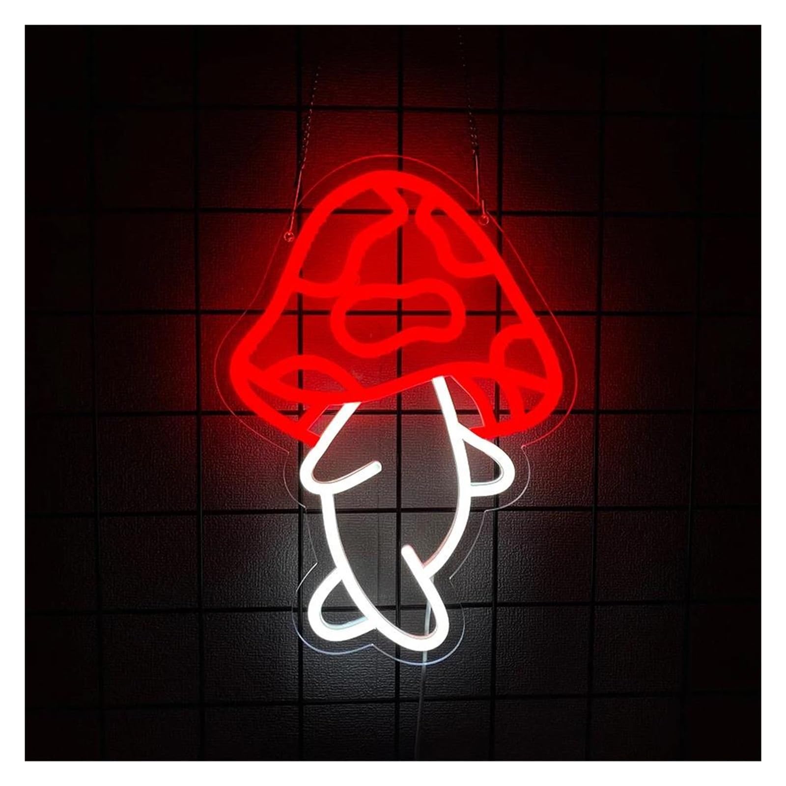 SHOUXI Sign Lamp Walking Mushroom Neon Sign Light Dimmable USB Powered for Party Bar Club Wedding Birthday Bedroom Living Room Office Wall Decor 24cmx34cm