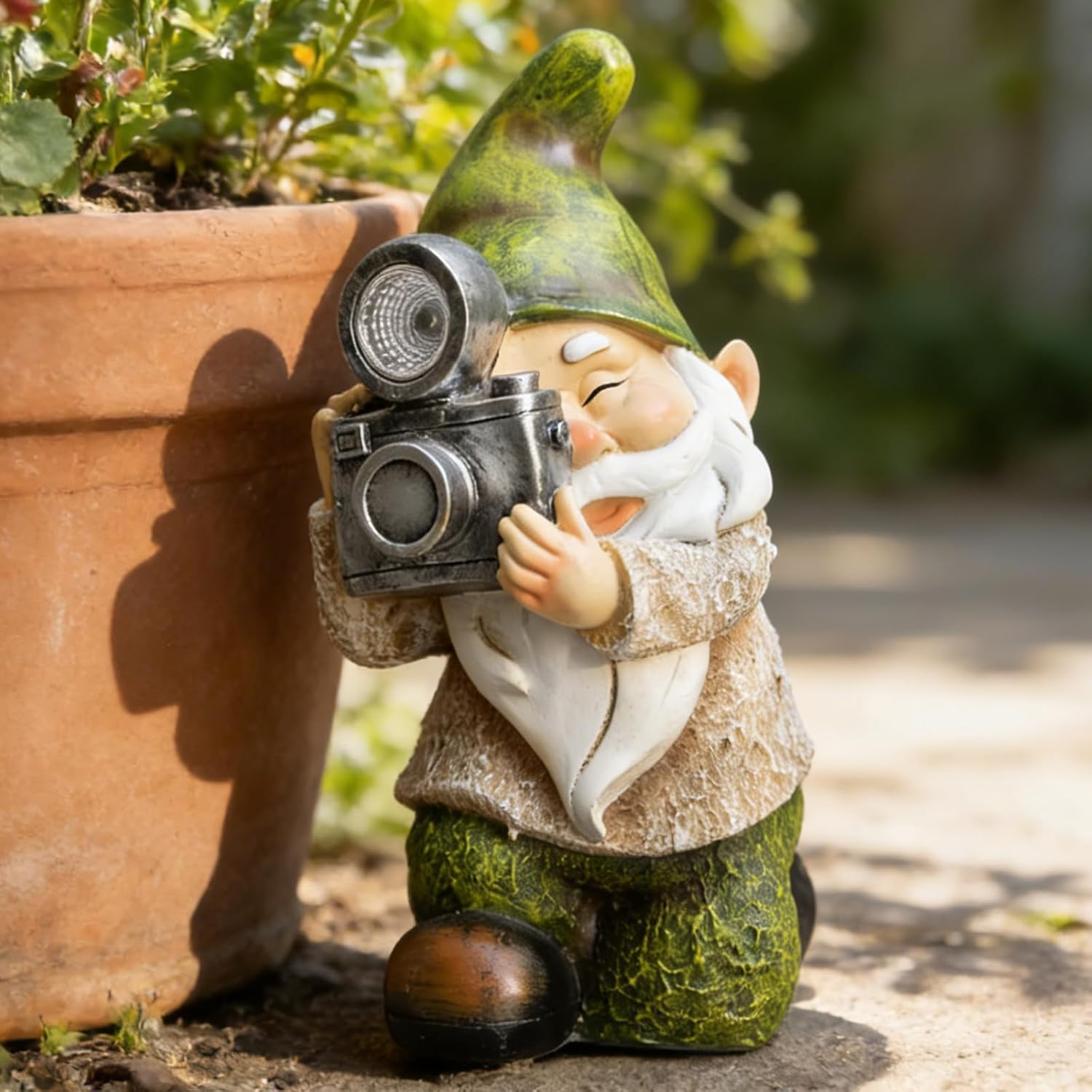 Garden Gnomes Decorations for Yard - Garden Gnome Solar Statue Funny Outdoor Decor for Yard,Patio,Lawn,Unique Housewarming Gifts