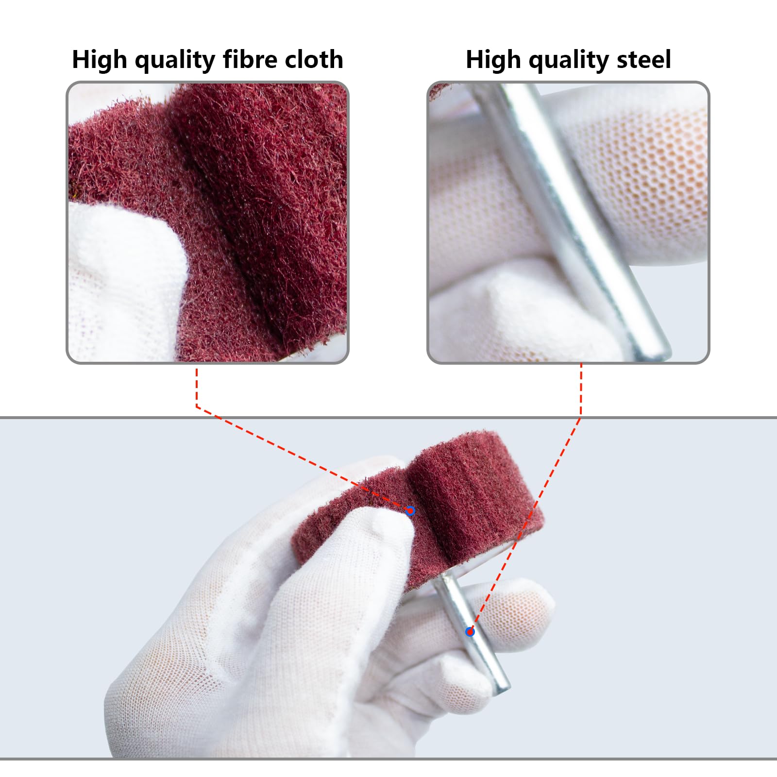 FEIHU Meules en mousse pour perceuses électriques - Roue Abrasive - Têtes de ponçage - Nettoyage et décapage de toutes les surfaces en bois et en métal - Lot de 10