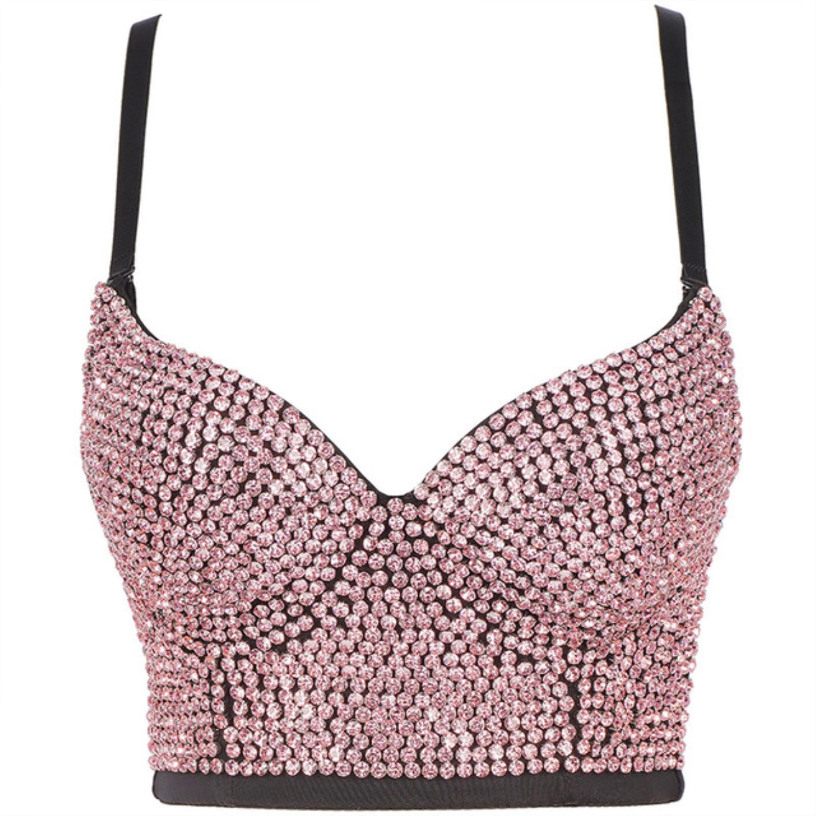 Fashion Women Tank Top Cropped Shirt Women Clothes Bra y2k Corset Ladies Crop Tops Gothic Shaper-10-pink, CN M-36