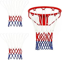 2 PCS Filet Basket en Polyester, Filet Panier Exterieur Résistant, Remplacement Durable pour Panier de Basket Extérieur, Usage Intérieur et Extérieur