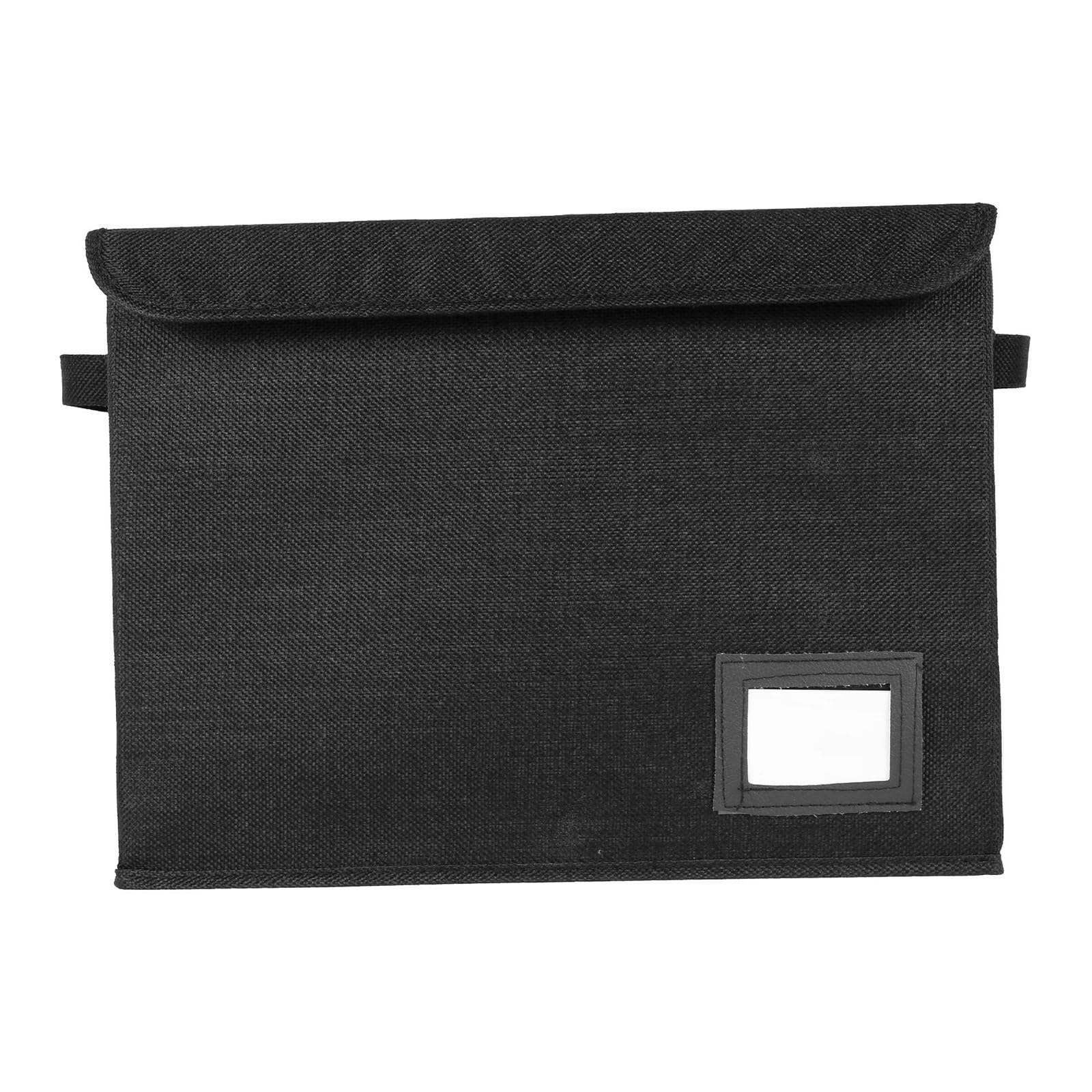 Scatole in Tessuto Contenitore Pieghevole for Indumenti, Lavabile, Contenitore for Fumetti con Maniglia e Coperchio Chiuso, Organizer Multiuso for casa e Ufficio.(Black)