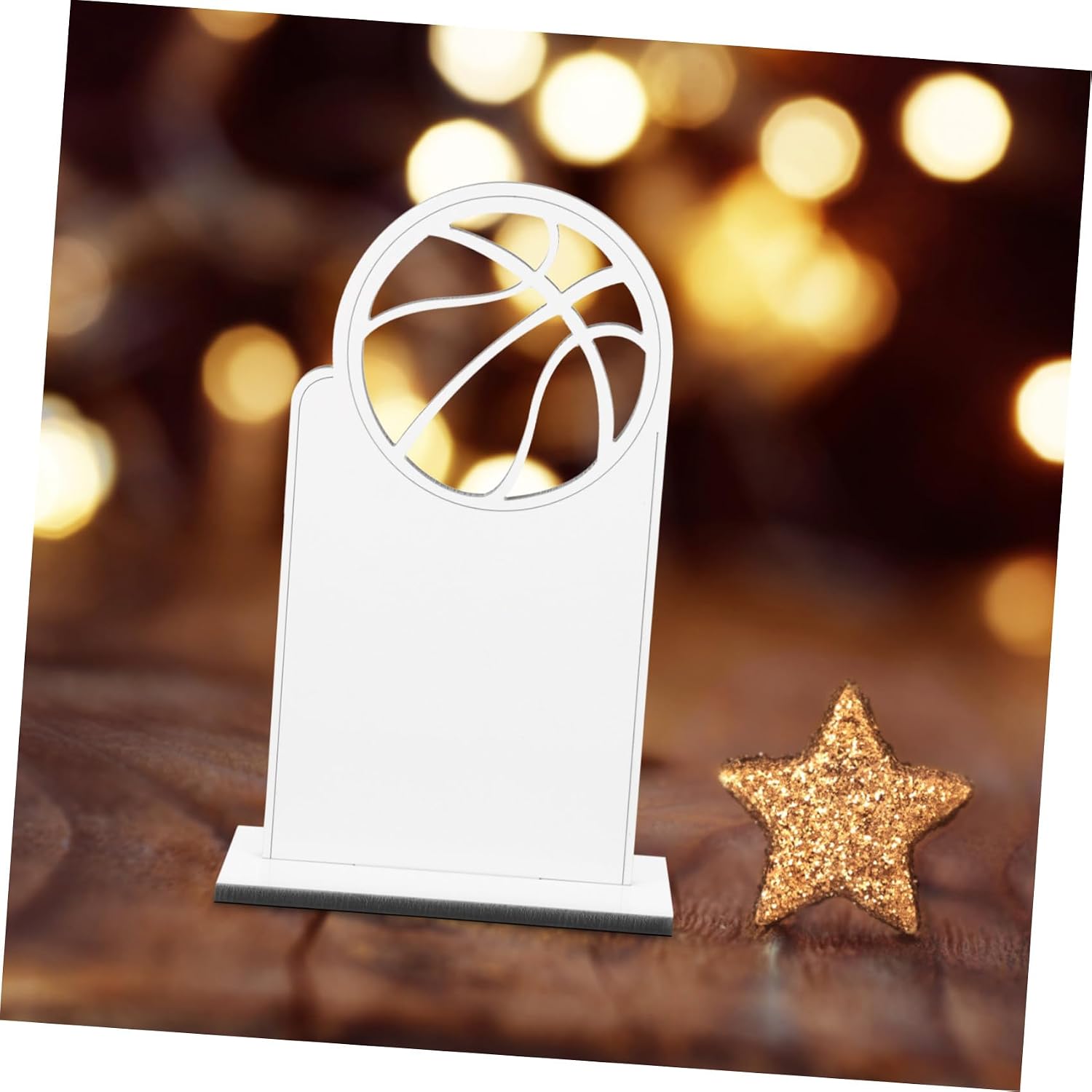 DIY Sublimation Trophy Model Creative Heat Transfer Sports Sign for Home Decor Blank Basketball Award Decoration Trophy for Weddings Celebrations