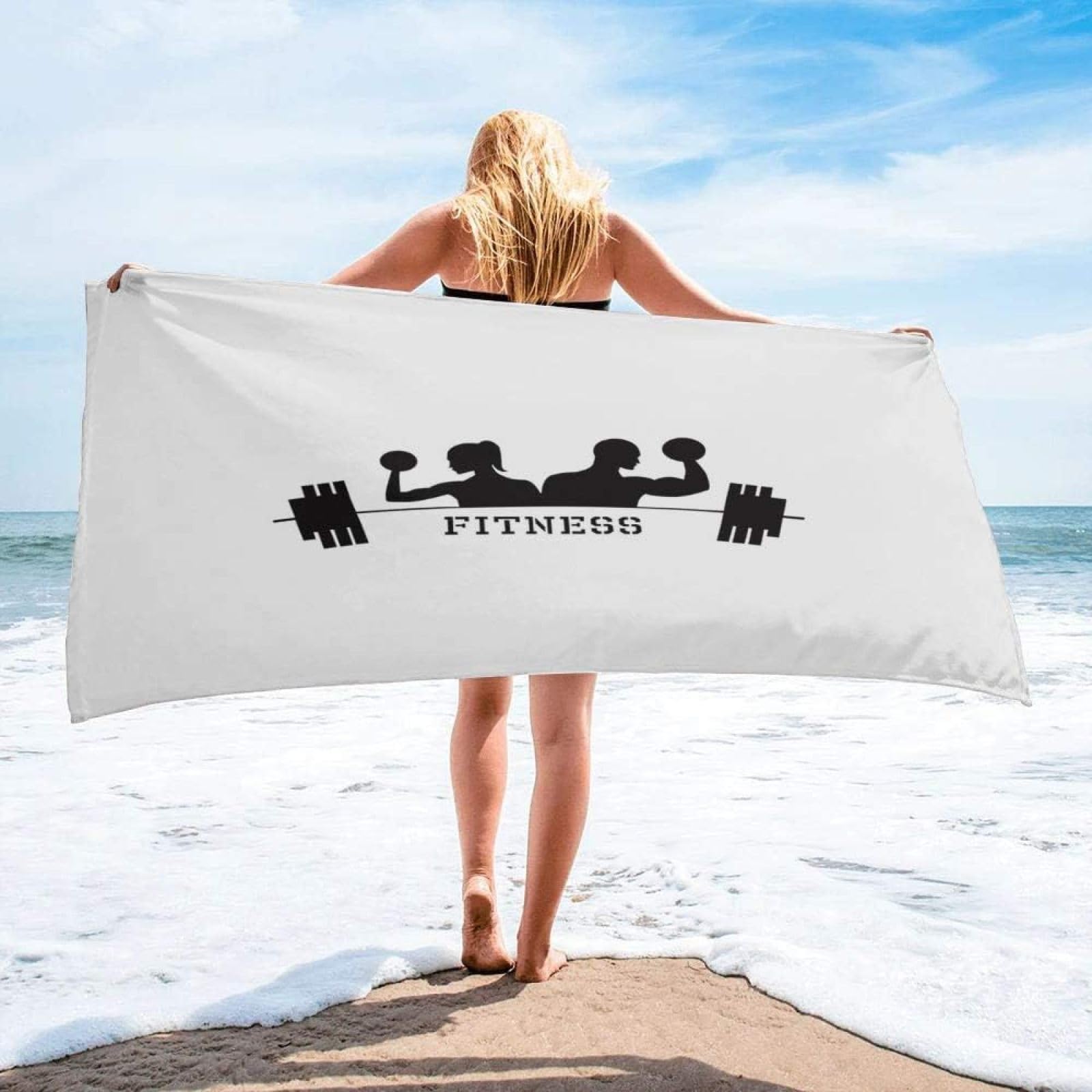 TELO MARE IN Microfibra, 80 X 160 Cm, Grande Asciugamano Da Bagno Per