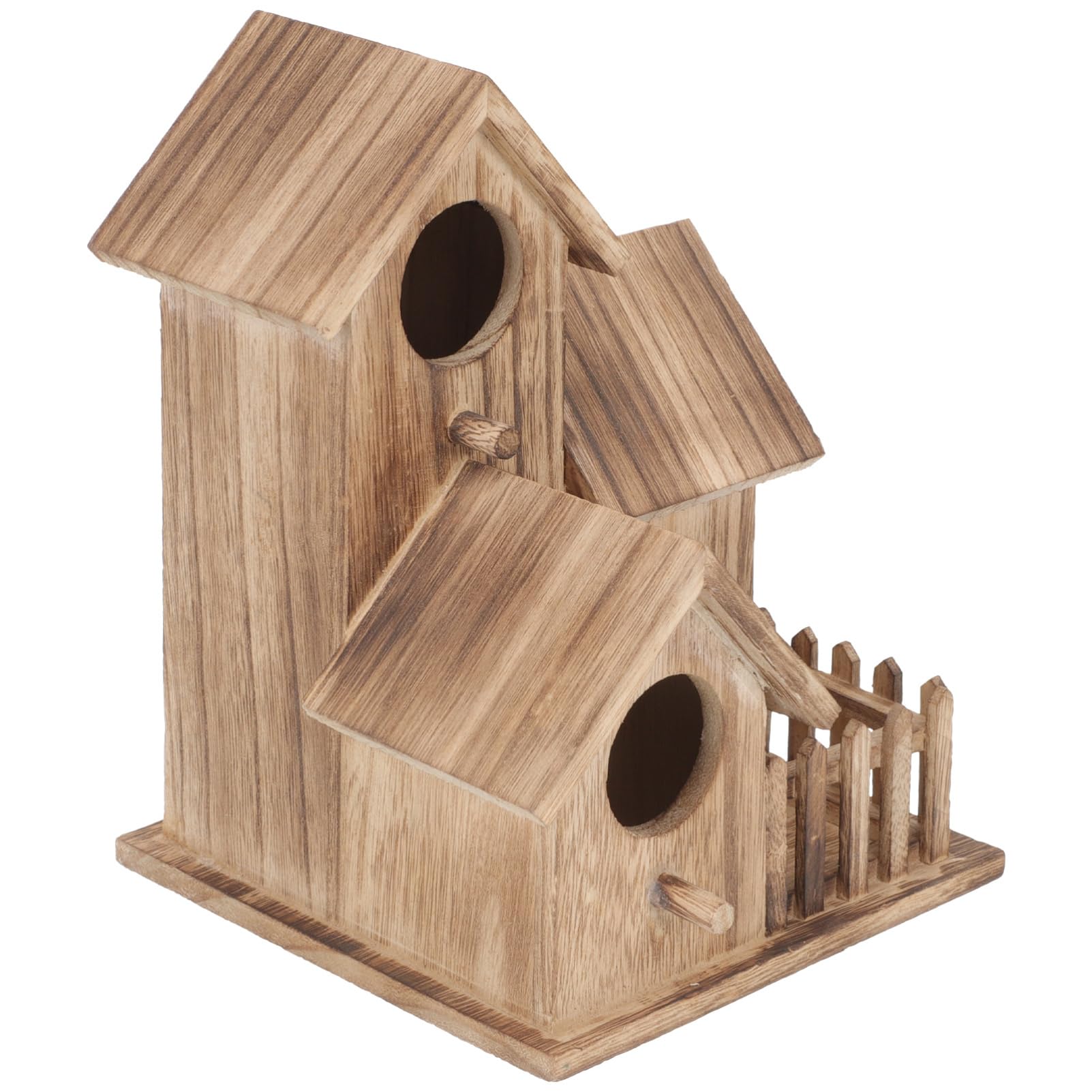 Toddmomy Villa Nido De Pájaro Madera para Periquitos Caseta Decorativa para Jardín Comedero Independiente para Pájaros Suministros