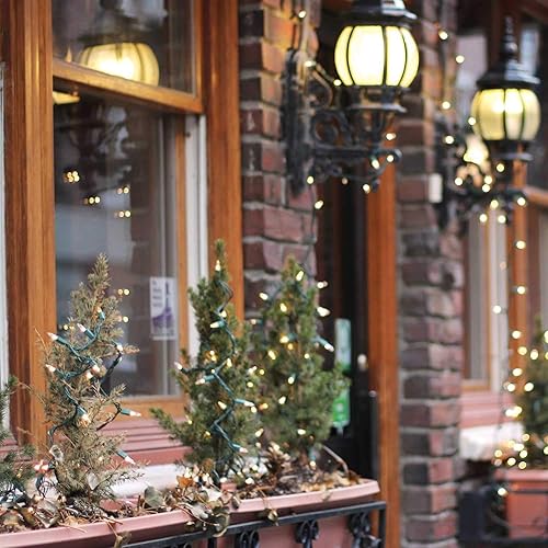 Miniatura 92 de Tira de luces transparentes de Navidad, 100 unidades, 25 pies, mini luces LED para interiores, tira de árbol de Navidad, cumpleaños, boda, fiesta