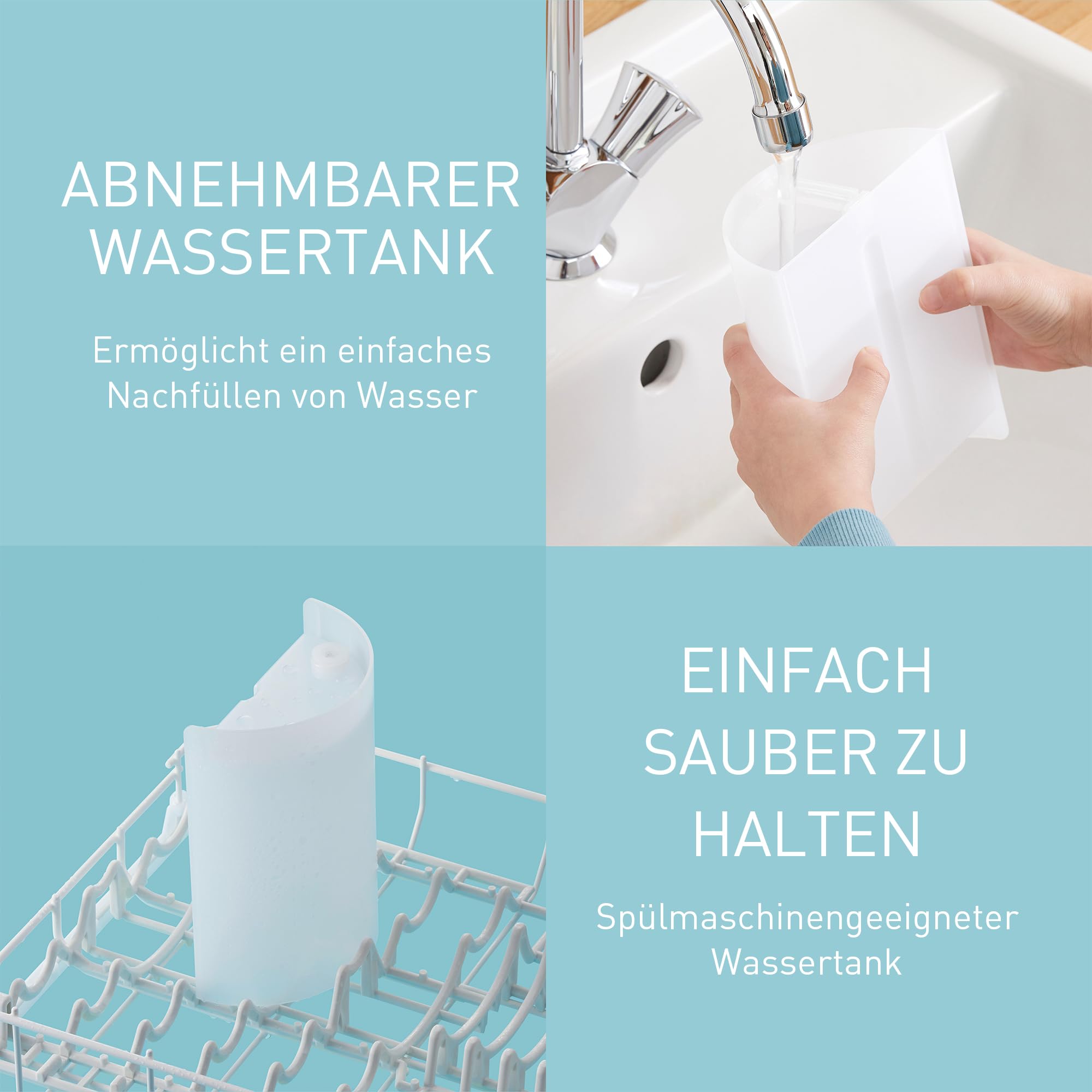 Panasonic EW1614AW503-PACK Familien-Munddusche, Munddusche für Zähne, Ultraschallstrahl, Kindermodus, 10 Druckeinstellungen, IPX7, Kieferorthopädie, 5 Düsen, Netzbetrieb, Weiß
