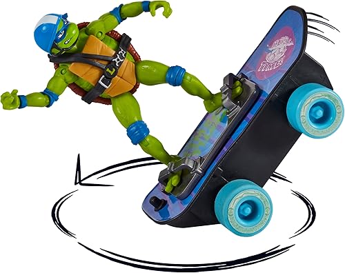 Miniatura 4 de Teenage Mutant Ninja Turtles Mutant Mayhem Leonardo en una patineta con accesorios de Playmates Toys - Exclusivo de Tienda