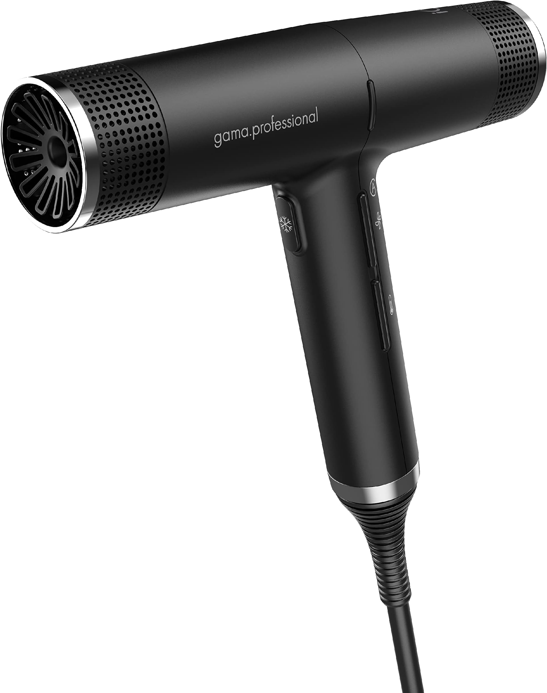 Professional Hairdryer, Perfect IQ Hairdryer, Equipped with Sophisticated Technologies for Hair Well-Being and Shine, Made in Italy, 2000 W Power, Black