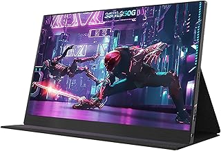 Portable Monitor 144Hz 2K Portable Monitor 15.6'' HDR FHD IPS Gaming with USB-C HDMI External Computer Display for PS4 PS5 Xbox Switch PC Phone, 2560x1440 for Home, Office