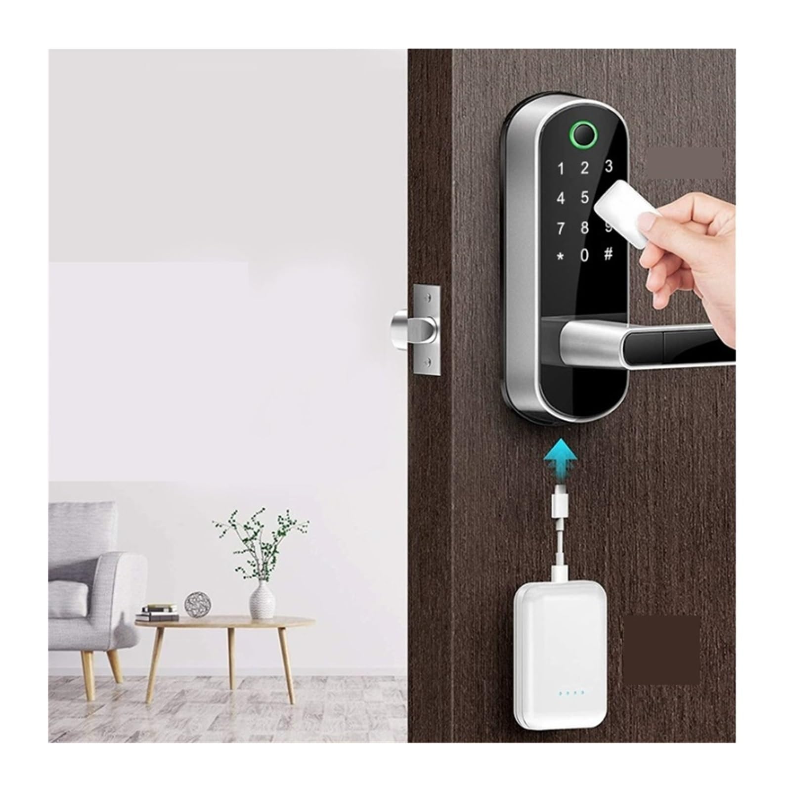 Serratura elettronica digitale Touchscreen con impronta digitale Smart Door Lock App Sblocco, for Home Office Apartment Hotel serratura elettronica