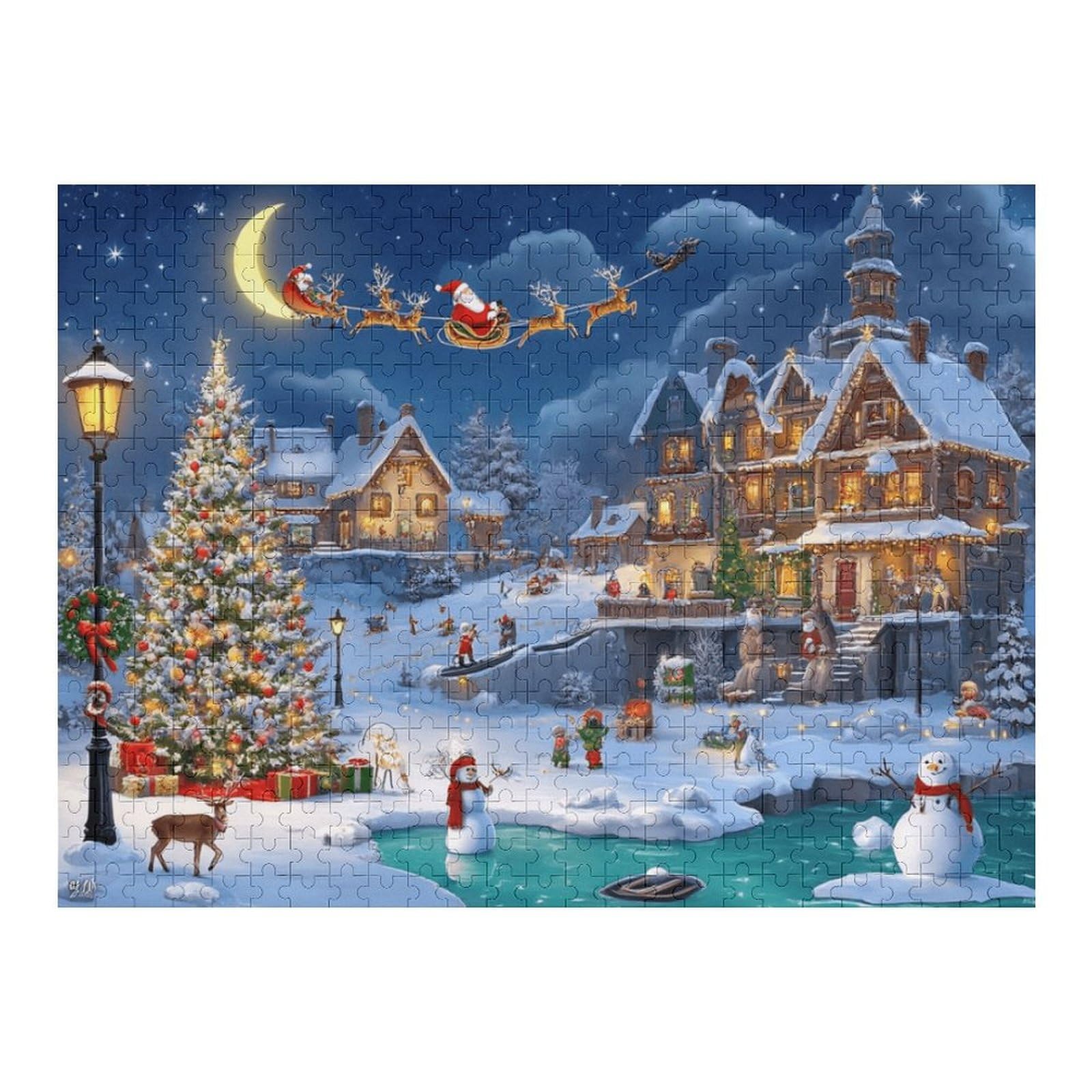 Snow Scene - 500 Piece Jigsaw Puzzle for Adults - Challenging Puzzle Perfect for Game Nig…