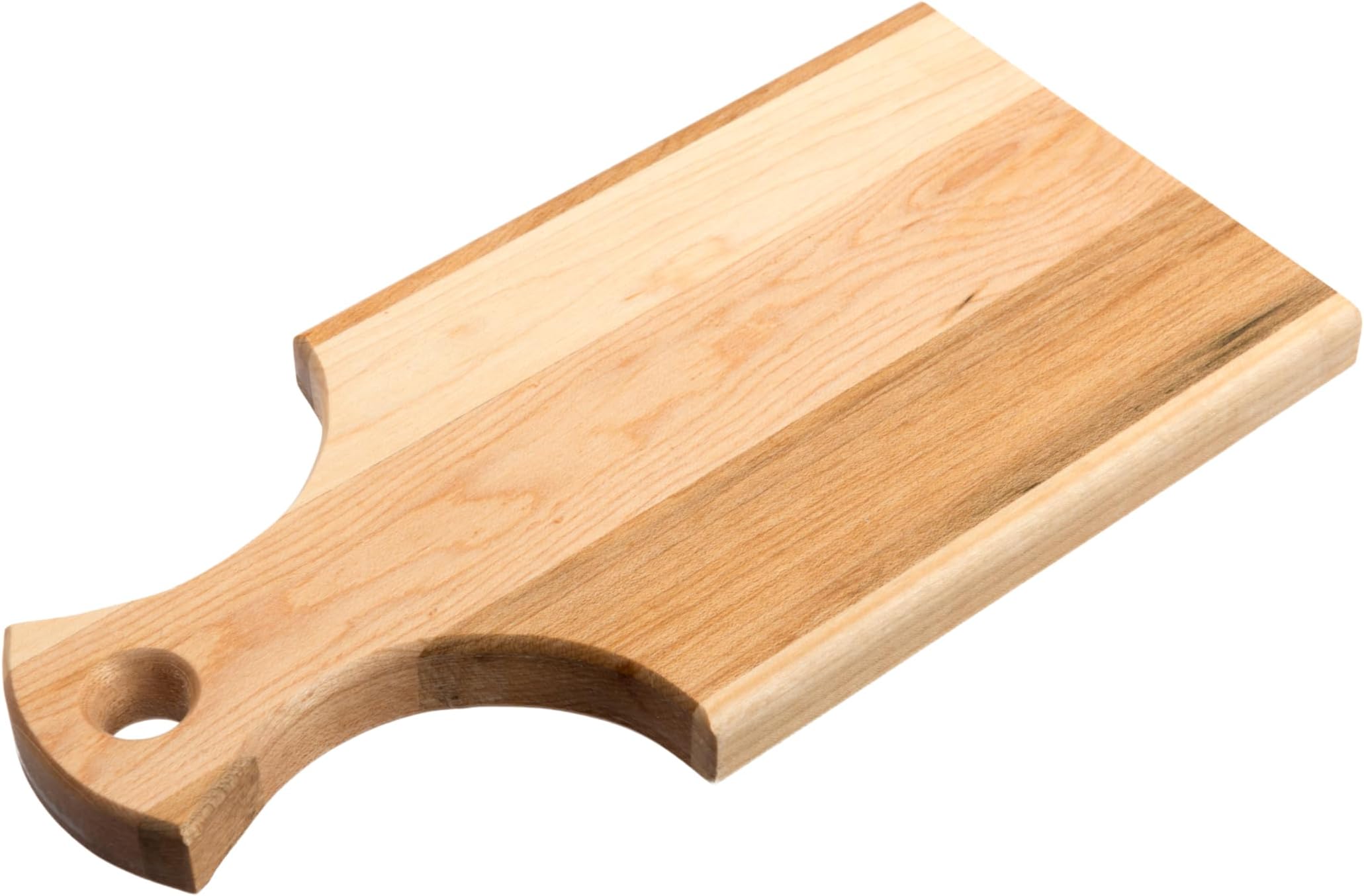 Labell Handle Serving Boards - Small Canadian Maple Hardwood Cutting Board for Meats, Vegetables, Fruits, and Cheeses - Flat Paddle Chopping Board Perfect for Charcuterie (5" x 10" x 0.75")