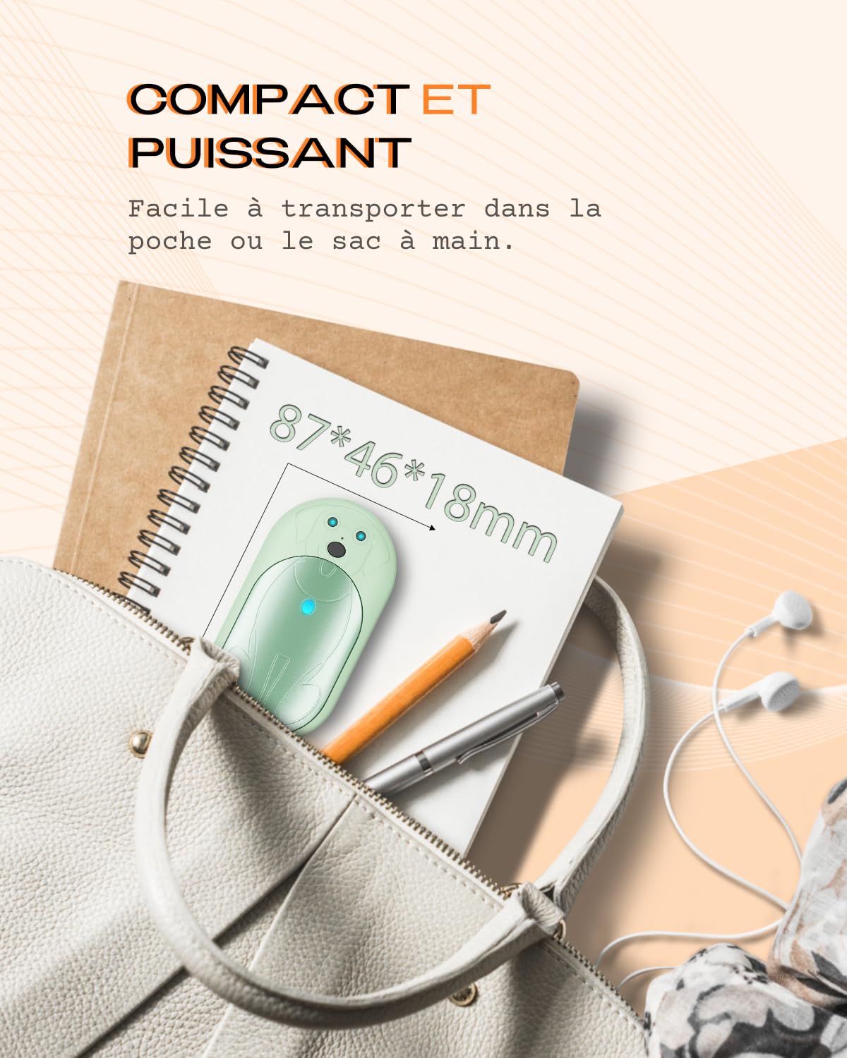 Chauffe-mains Électrique Rechargeable USB - 6000 MAh, 3 Niveaux De Chaleur, Pour Ski, Camping, Bureau (lot De 2)
