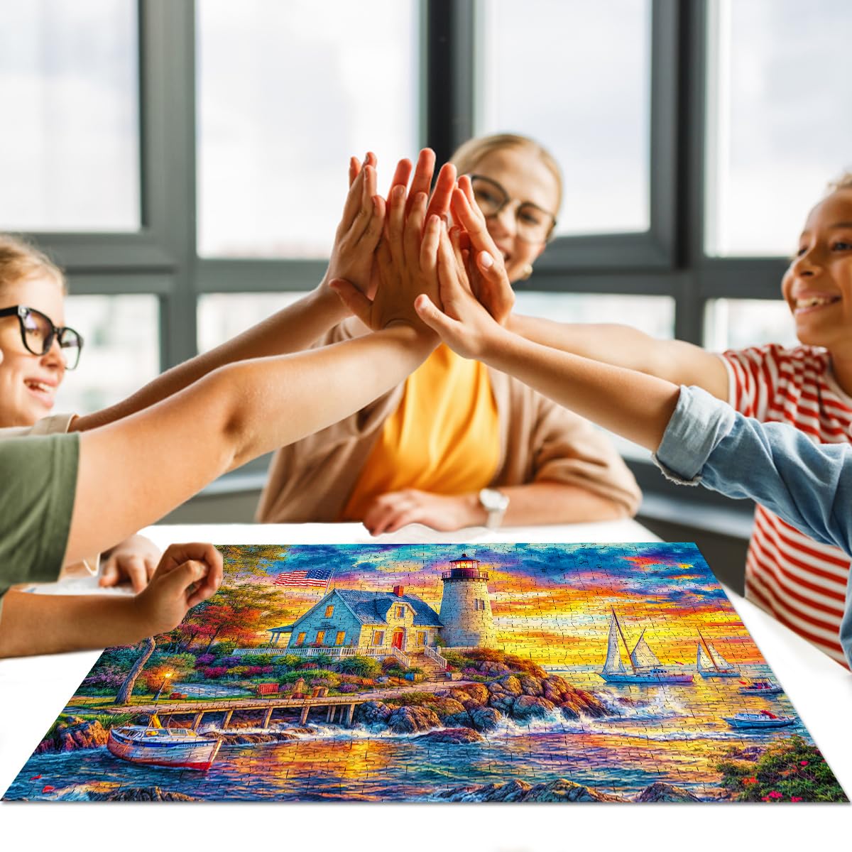 Puzzles 1000 Pieces for Adults Jigsaw Puzzles for adults 1000 Piece Puzzle Educational Games -Lighthouses- Beautiful Decoration Puzzle - Image 4