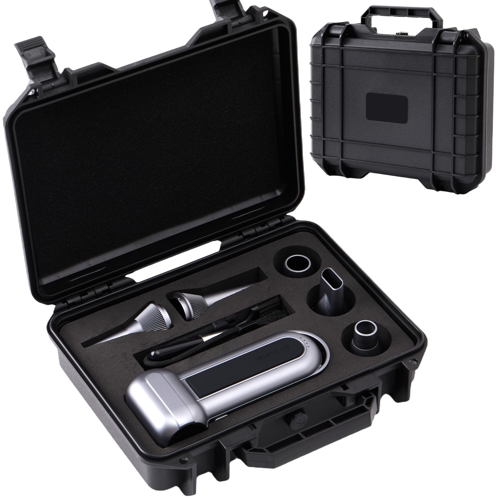 Hard Case for WOLFBOX MF100/MF50 Electric Air Duster | High-Density Protective EVA Liner | Portable Travel Carrying Organizer Storage Bag Holder for