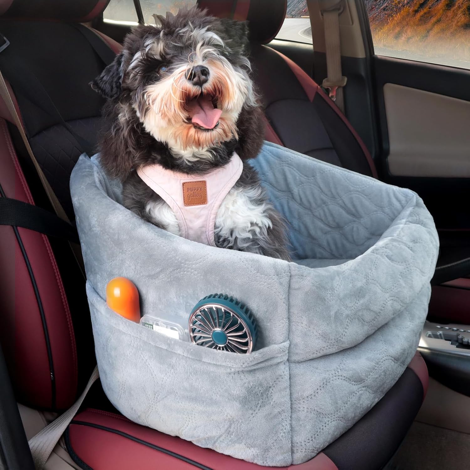 PETSFIT Dog Booster Car Seat, Waterproof PU Leather Armenia