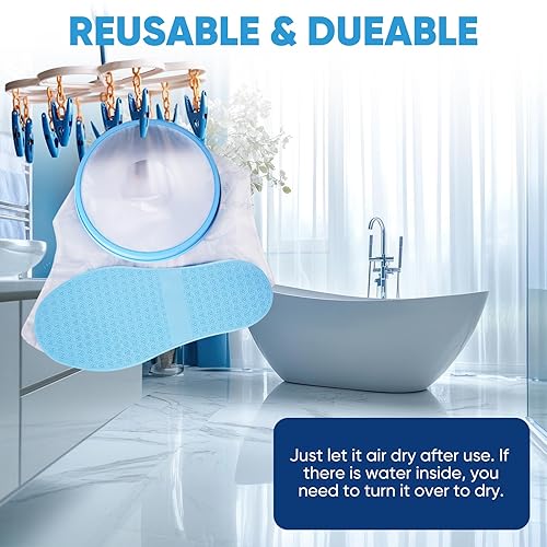 Miniatura 16 de Waterproof Foot Cover for Shower Adult, Ankle Wound Protector Bath Adult Watertight Cast Bag Showering for Surgery Foot, Soft Comfortable Ankle Cast