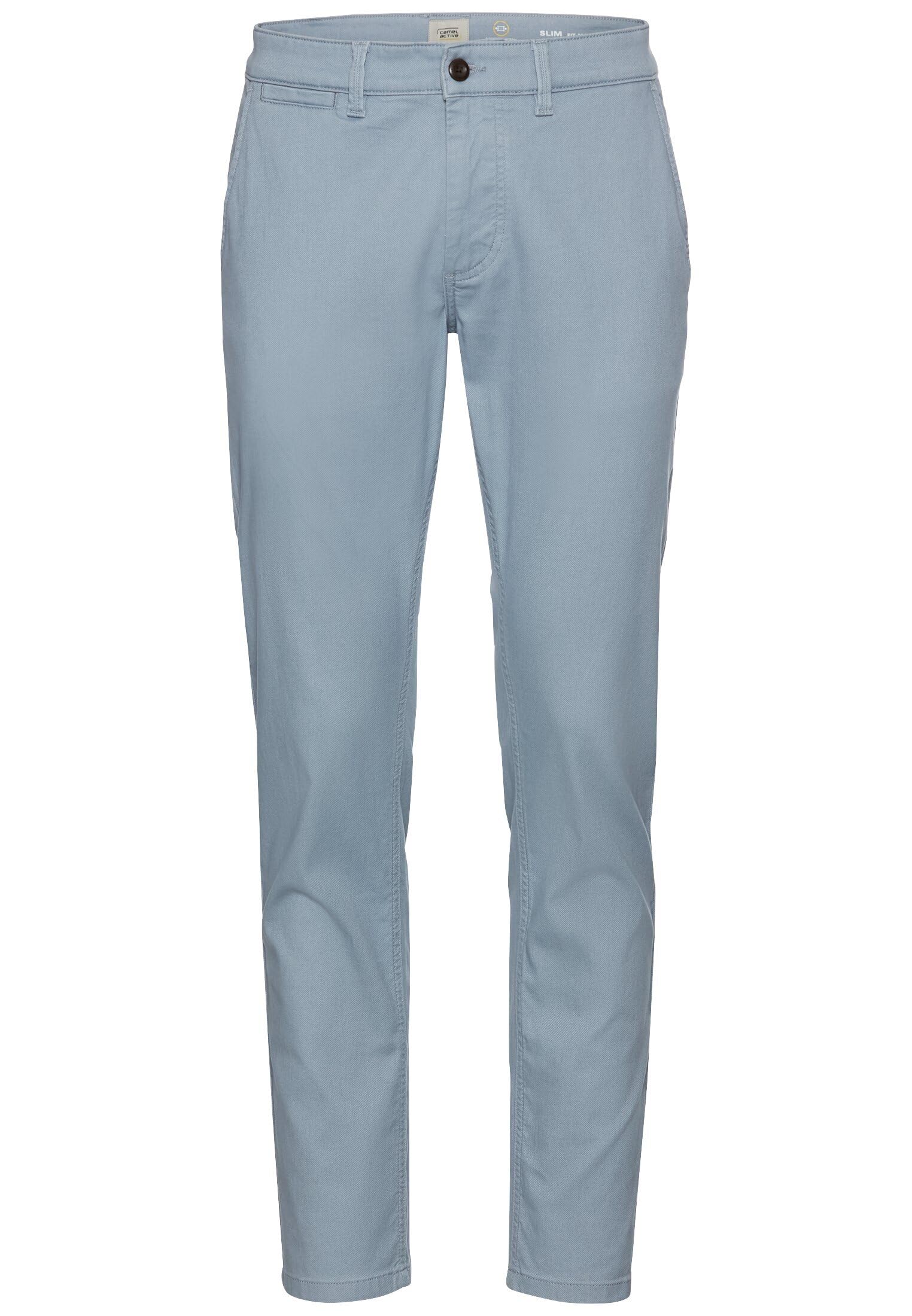 camel active Men's Herren Basic Chino Slim Fit Blau, Menswear-34/30 Trouser, Blue, 34 W/30 L