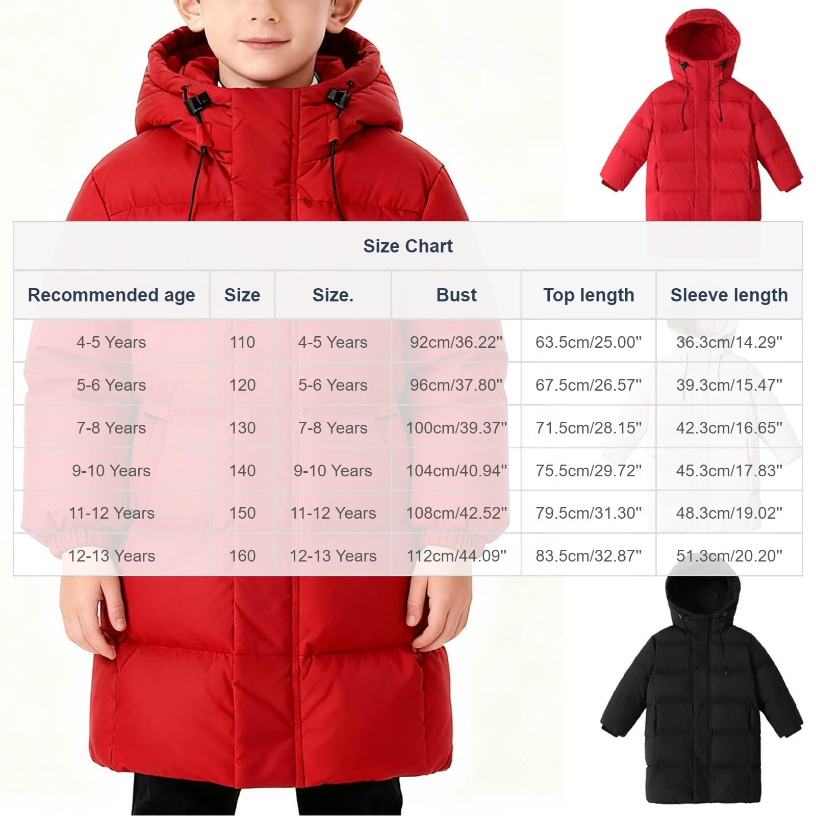Veste d'hiver chaude et légère pour fille – Manteau thermique matelassé à capuche pour enfants – Vêtement d'extérieur rembourré – Chauffe-corps pour la randonnée et la marche – 4 à 13 ans