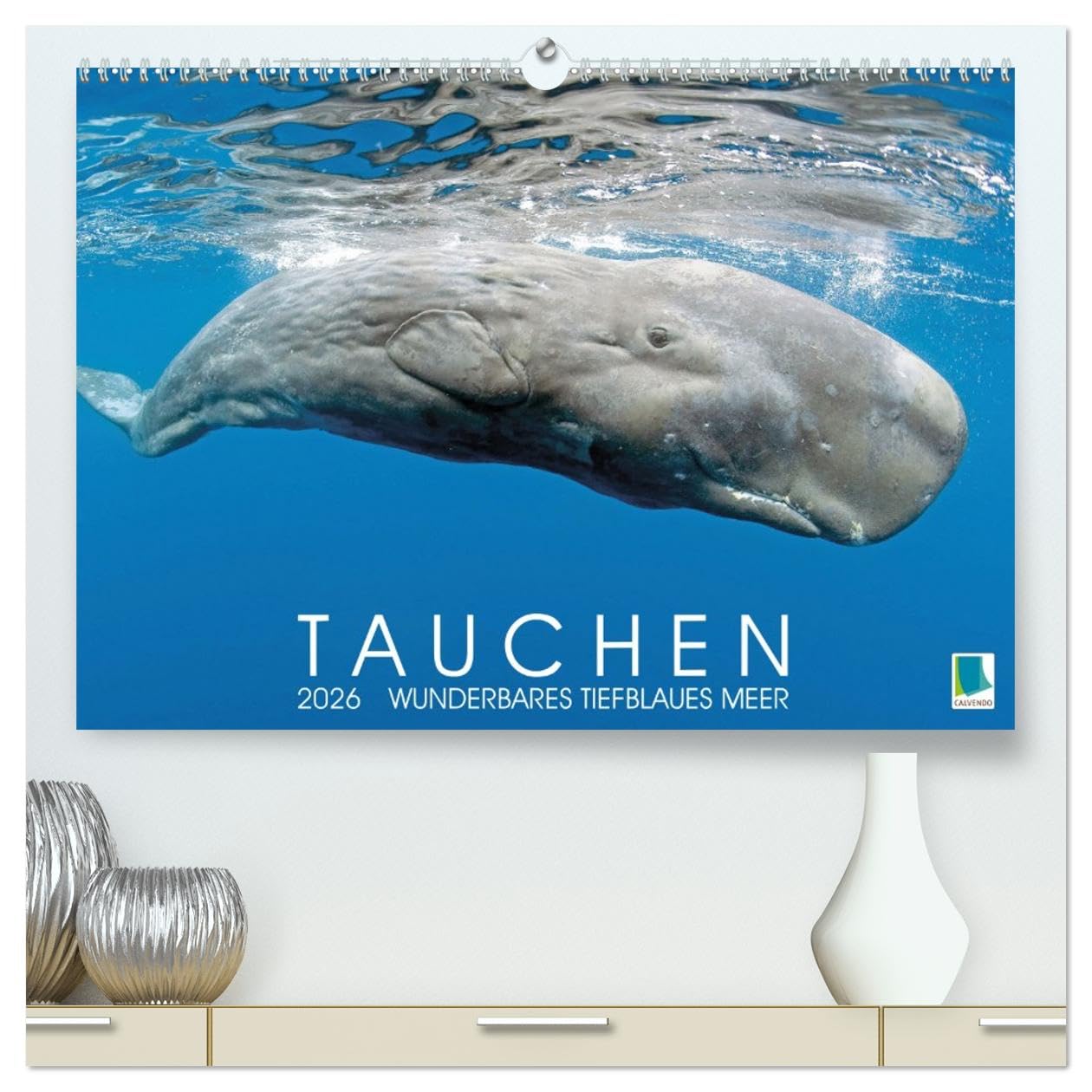 Tauchen: Wunderbares tiefblaues Meer (hochwertiger Premium Wandkalender 2026 DIN A2 quer), Kunstdruck in Hochglanz: Großartige Unterwasseraufnahmen in der blauen Tiefe: Faszination Tauchen