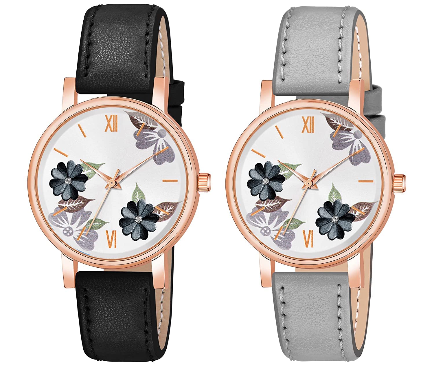 || MV INTERNATIONAL || Analogue 6 Different Color Flowered Dial Watch for Women and Girls Single and Combo Watches for Women and Girl Pack of 2 (B0BS6Y65FF) Amazon Price History, Amazon Price Tracker