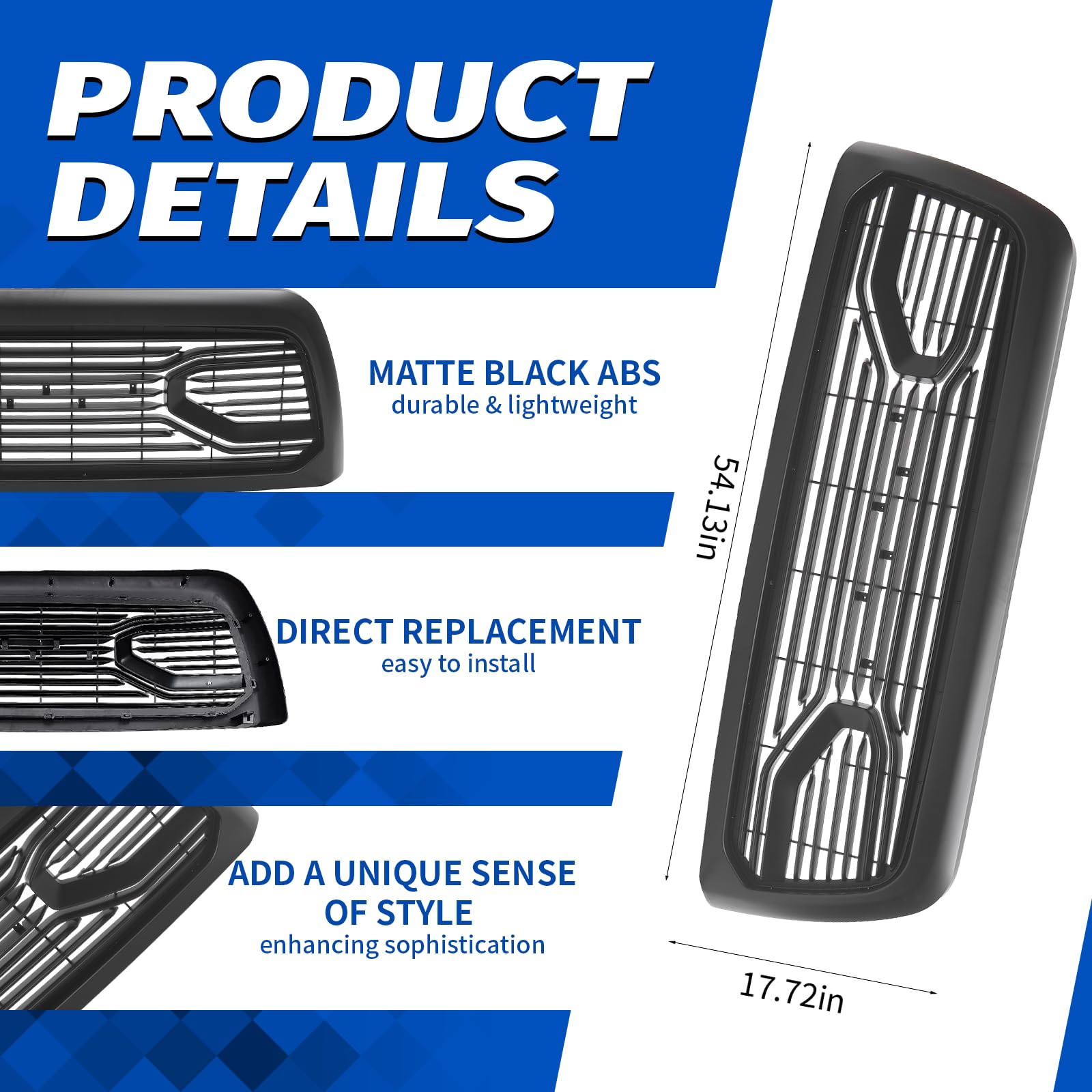 Front Grill Compatible with 2013 - Key Features