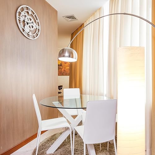 Miniatura 7 de Lámpara de papel de arroz, pantalla de pie de papel de diploma, estilo escandinavo, lámpara de pie de papel de arroz para dormitorio, sala de estar,