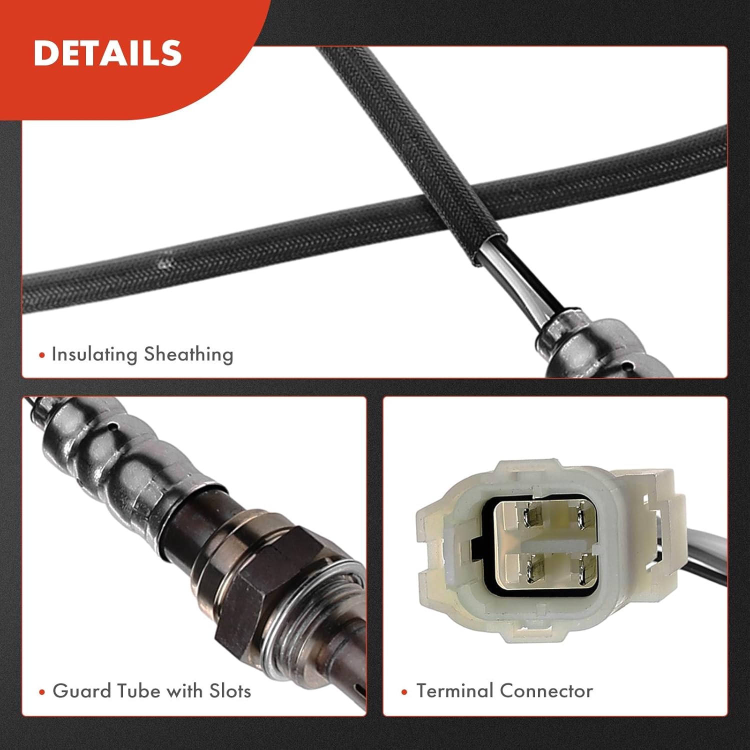 A-Premium O2 Oxygen Sensor Compatible with Suzuki Grand Vitara 1999-2000 V6 2.5L Sport Utility, Downstream Left or Right, Replace# 1821367D10