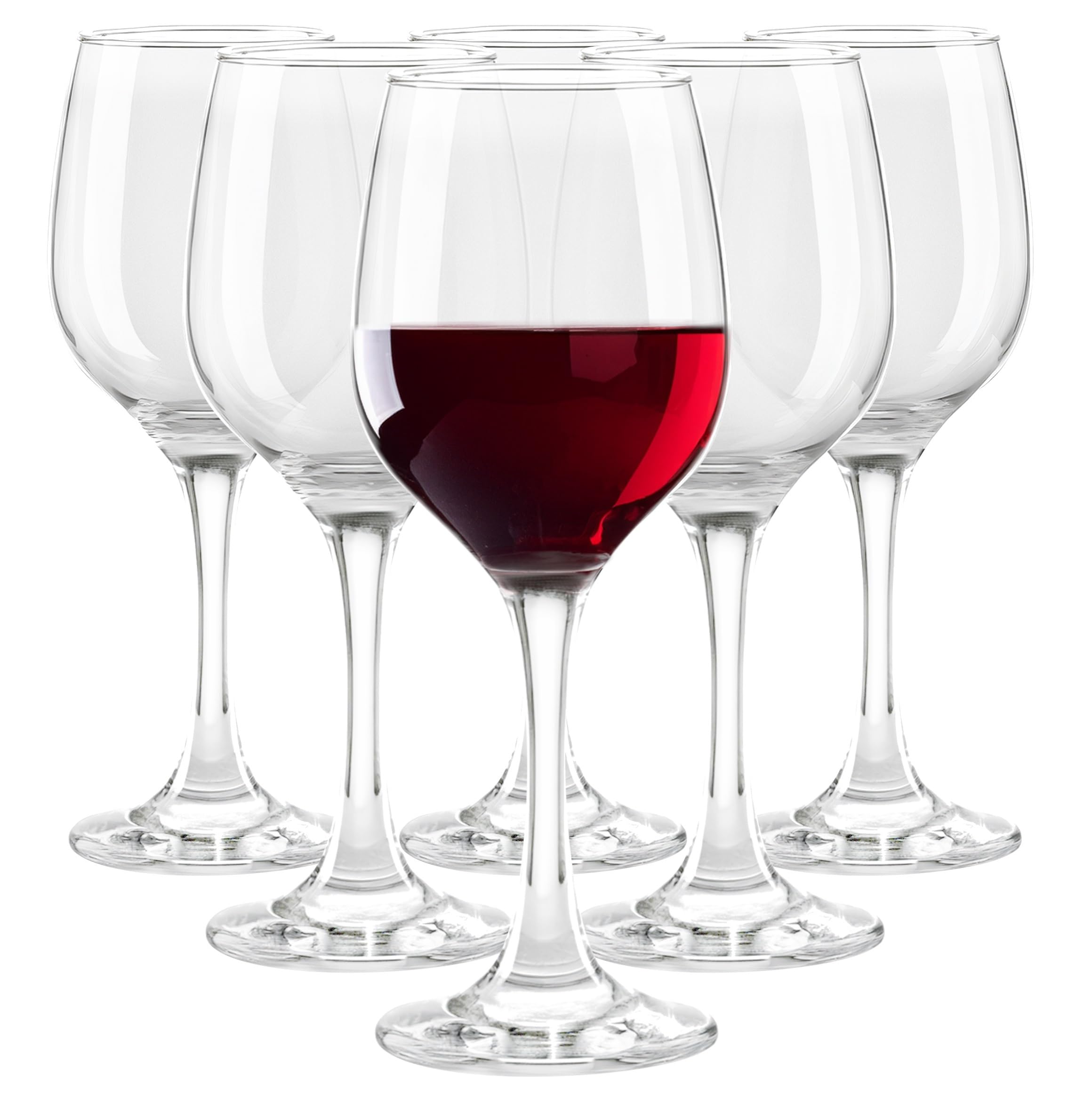 Glasmark Krosno 1992 Transparent Glasmark Krosno Wine Glass 0.25 L For Red Wine, White Wine, Red Wine Glasses Set Of 6, Dishwasher Safe
