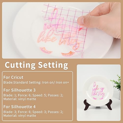 Miniatura 4 de IModeur Vinilo holográfico para Cricut Opal Rich Gold - Paquete de 5 láminas de vinilo holográfico permanente de 12 x 12 pulgadas para manualidades,