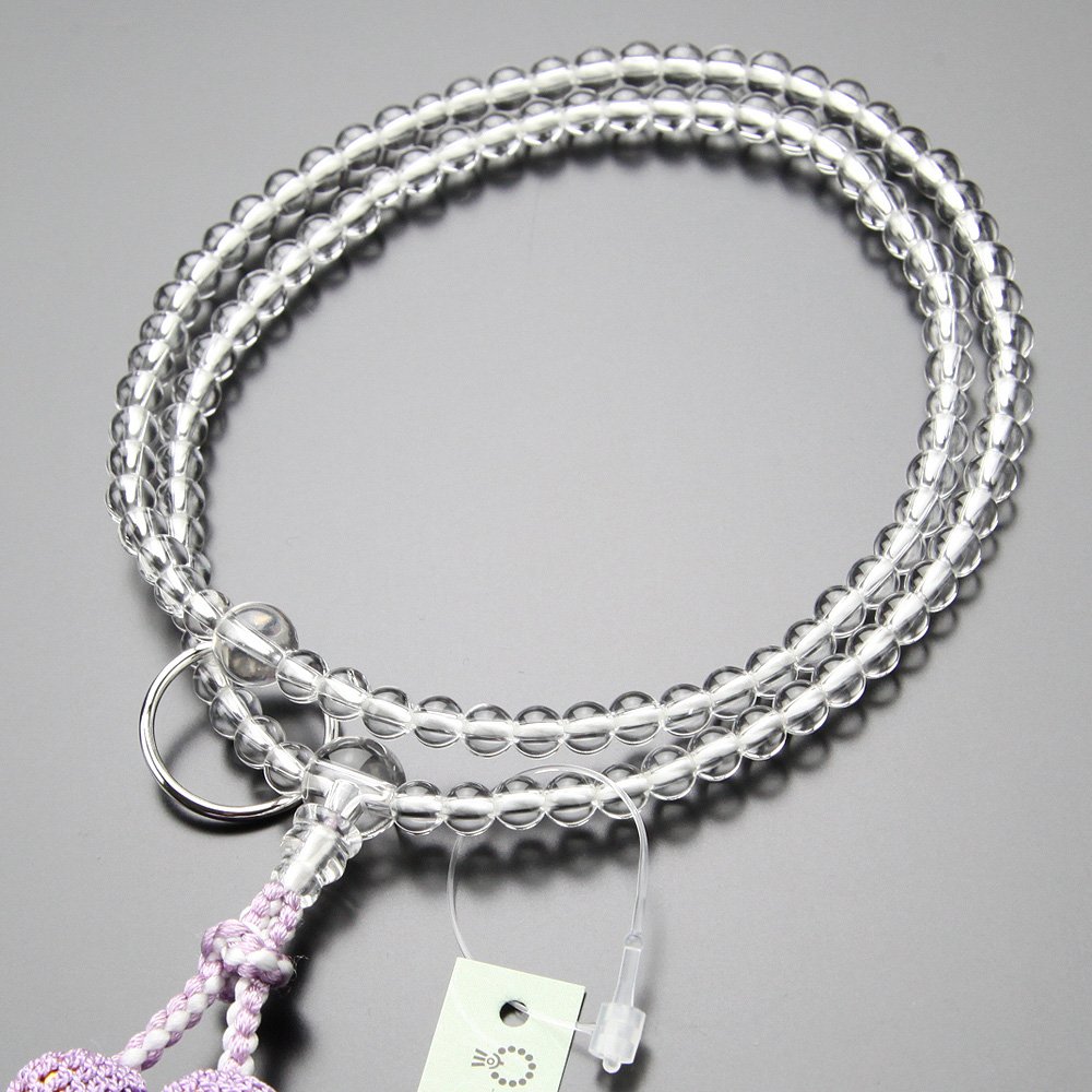 【全国送料無料】曹洞宗 数珠 女性用8寸 本水晶 本銀輪 正絹房 お葬式 Amazon | 念珠ドットコム 曹洞宗 数珠 女性用 8寸 本水晶 本銀輪 正絹