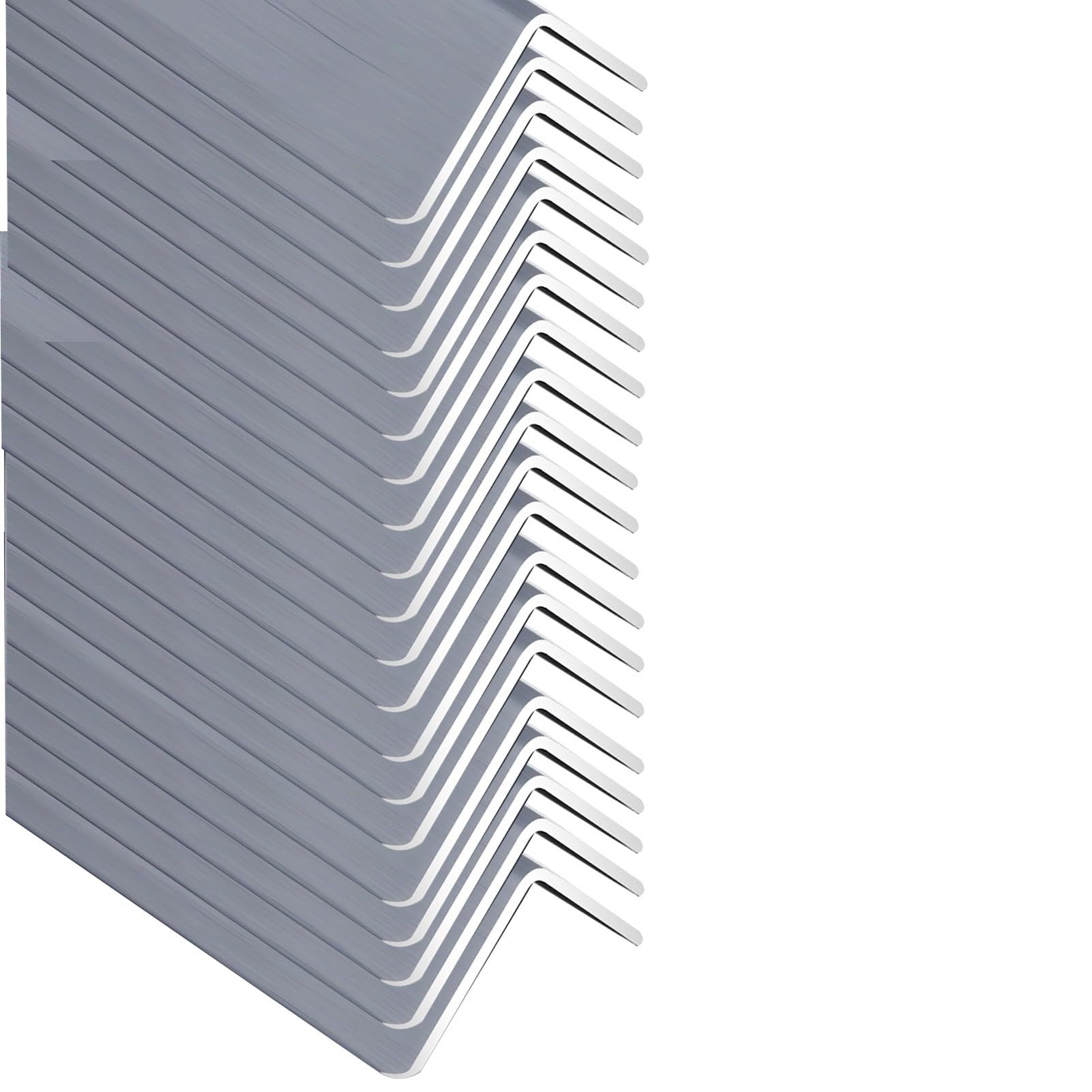 Protector de esquina de pared negro personalizado en forma de L, protector de esquina de pared autoadhesivo/tira de seguridad de aluminio, protector de esquina extra largo, 20 piezas de longitud de
