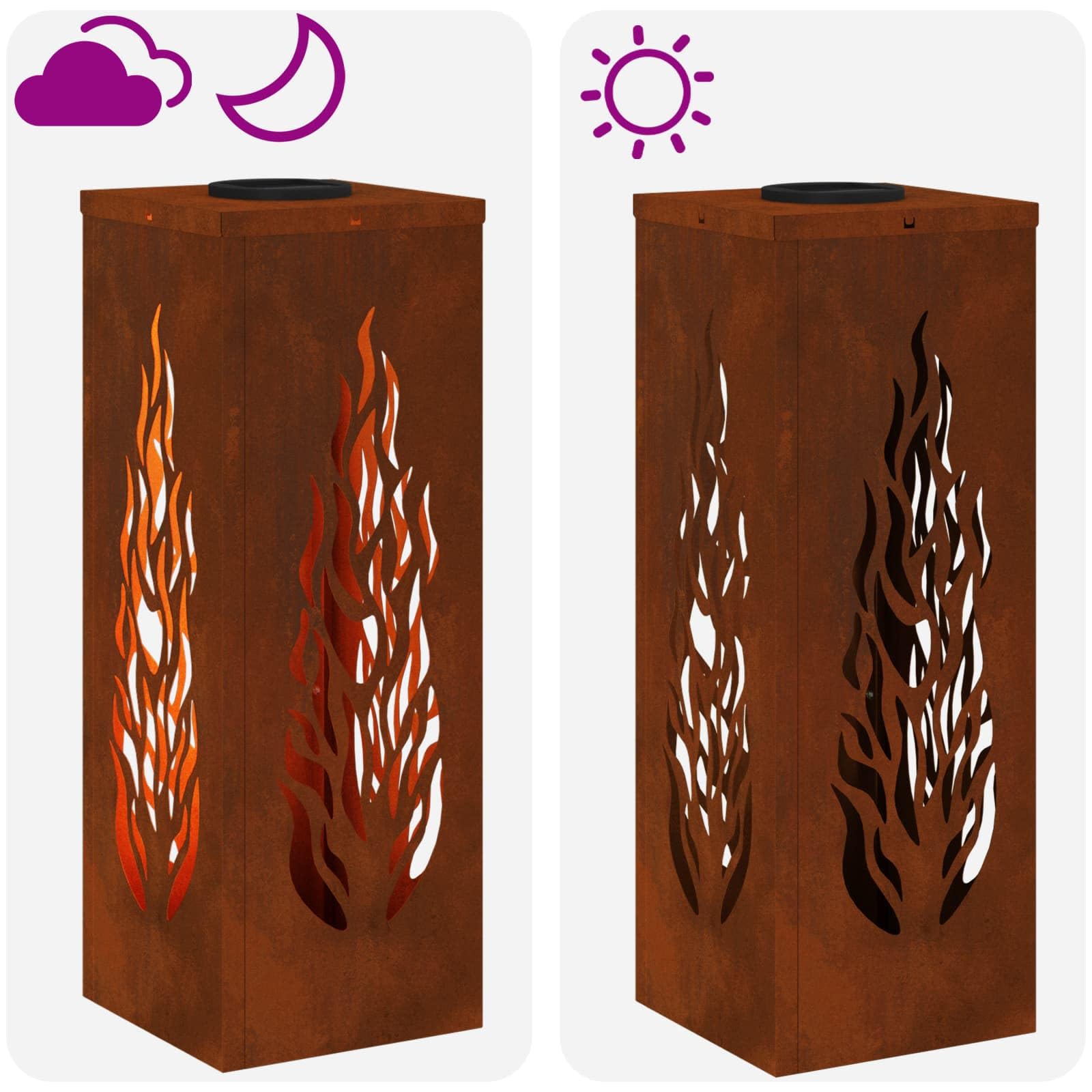 vidaXL Solar LED Weg Licht 2 pcs Bronze Wetterfeststahl, Garten und Terrasse, moderne Wegbeleuchtung, solarbetriebene Außenlichter, langlebige Landschaftslichter