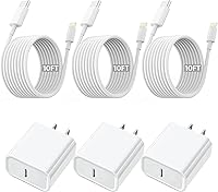 Vista 9 de Cargador rápido para iPhone de carga rápida, paquete de 3 [certificado Apple MFi] Cargador rápido para iPhone con carga rápida PD USB-C, bloques