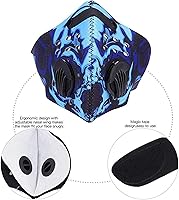 Vista 2 de Deportes al aire libre Ciclismo Máscara de polvo de media cara con 2 filtros de carbono Esquí viento