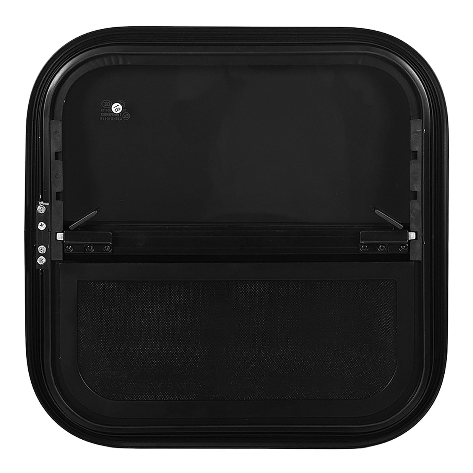 Finestra Scorrevole Verticale per Camper, Finestra in Vetro di Ricambio 500X500mm Lega di Alluminio Tinta Sigillata per Roulotte Casa Mobile Auto di Ingegneria (Per spessore